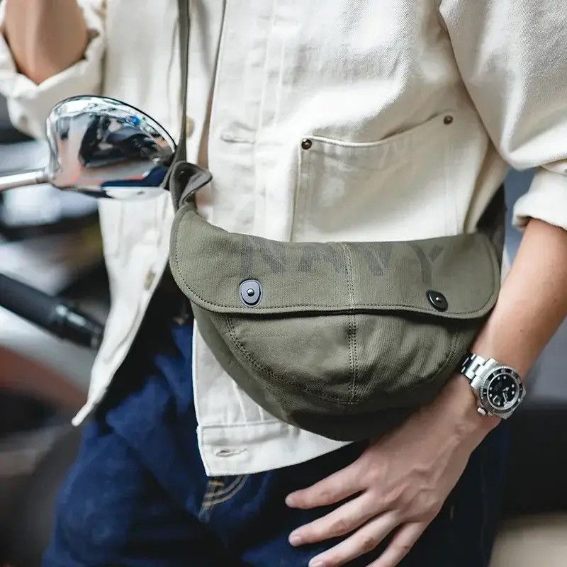 Vintage Maden Retro N1 Deck Men's Bags Military Canvas Crossbody Size ONE SIZE - 2 Thumbnail