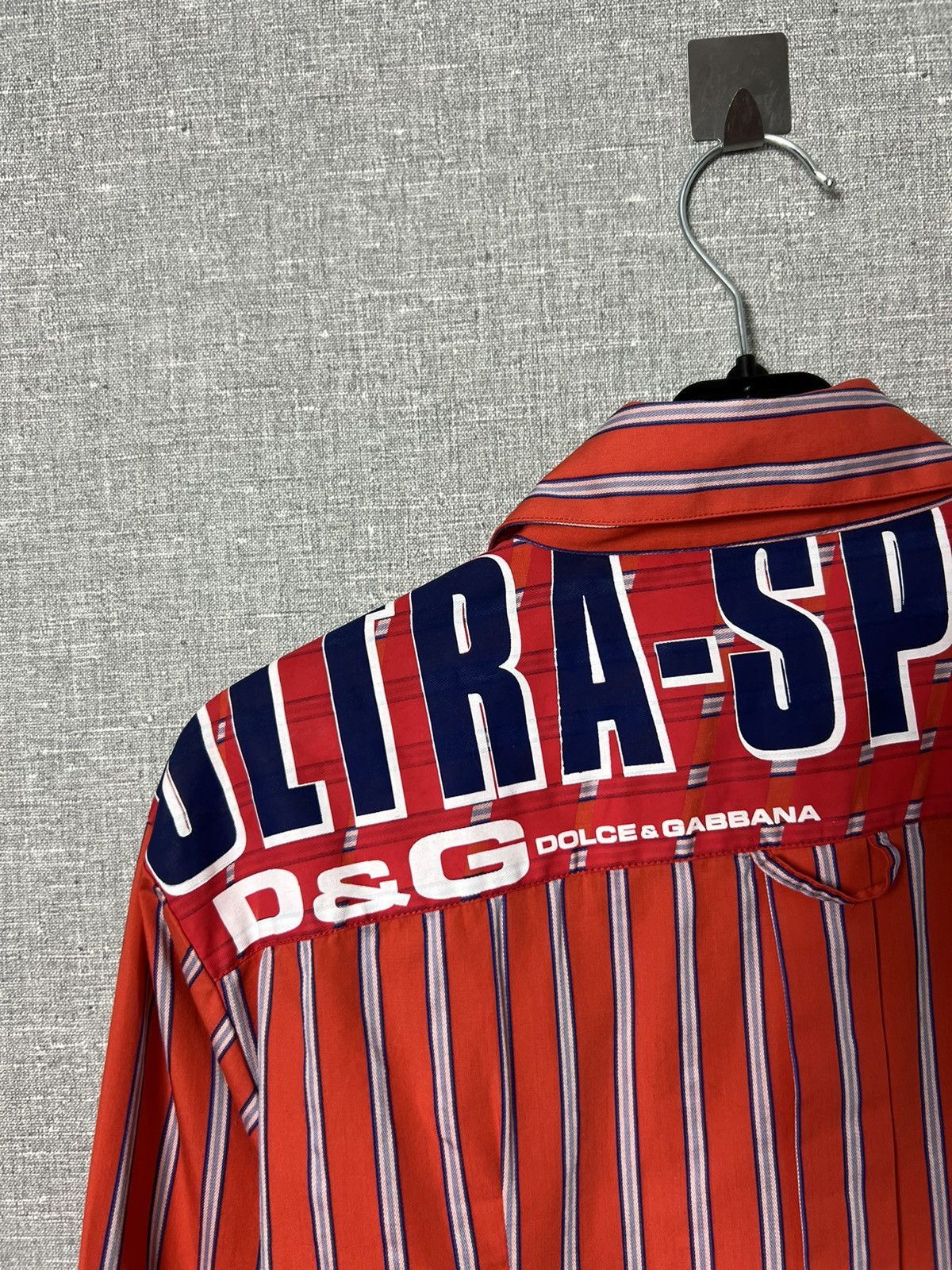 Dolce & Gabbana Dolce Gabbana Button Striped Shirt Big Logo Ultra Sports D&G Size US S / EU 44-46 / 1 - 6 Thumbnail