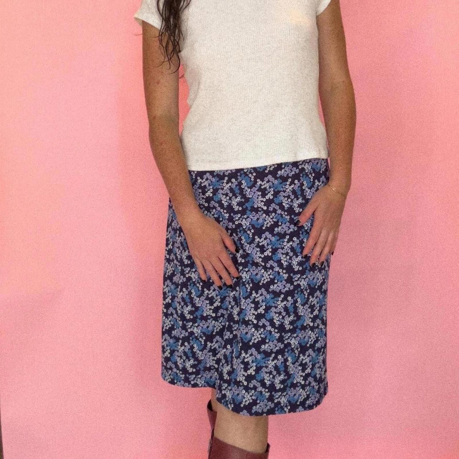 Vintage 1990S EXACT CHANGE FLORAL SKIRT Size 32" / US 10 / IT 46 - 1 Thumbnail