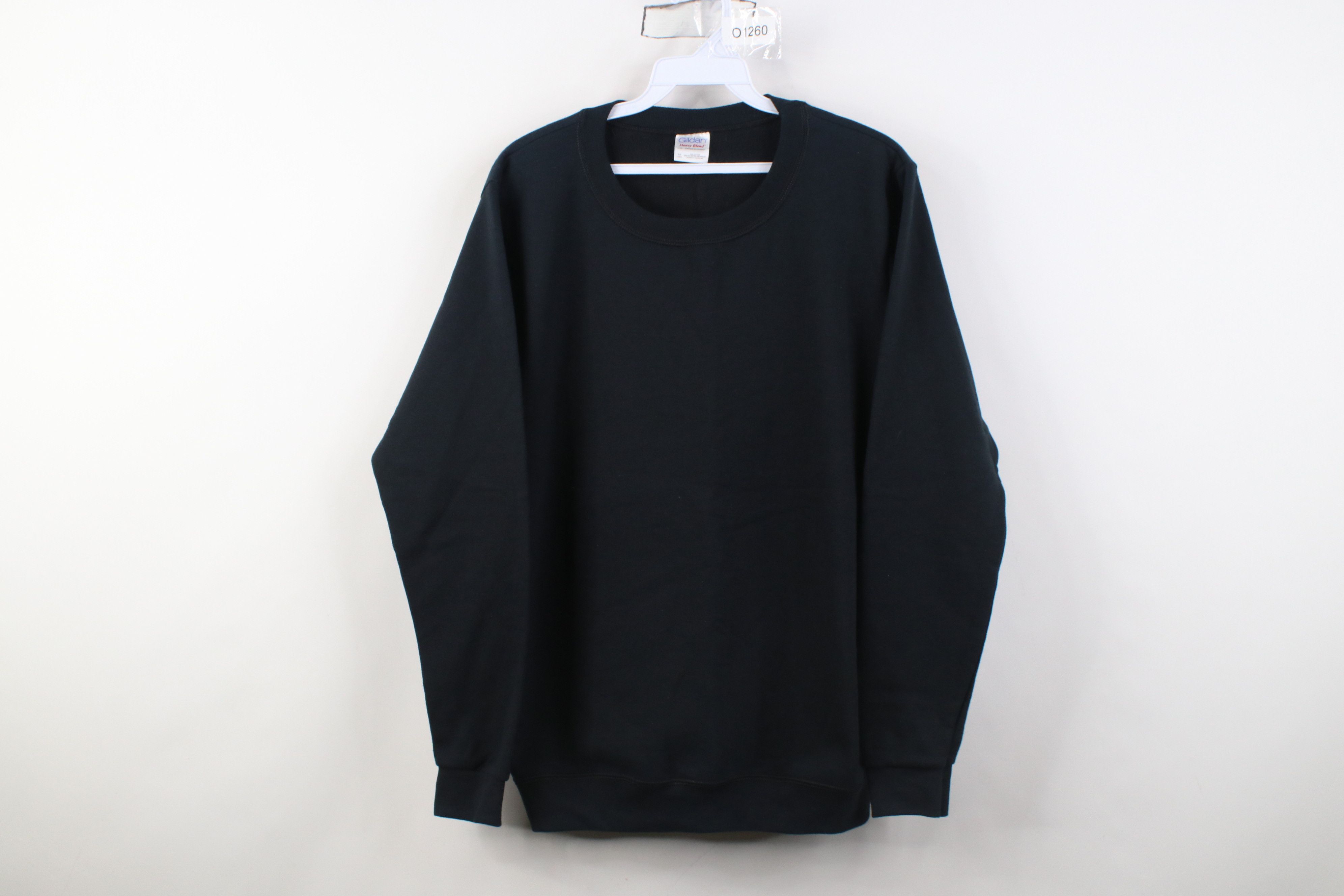 Vintage Vintage Y2K Streetwear Blank Heavy Crewneck Sweatshirt Black Size M / US 6-8 / IT 42-44 - 1 Thumbnail
