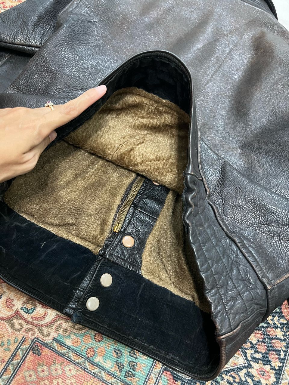 Vintage Vintage 60’s Leather Jacket Size US M / EU 48-50 / 2 - 12 Thumbnail