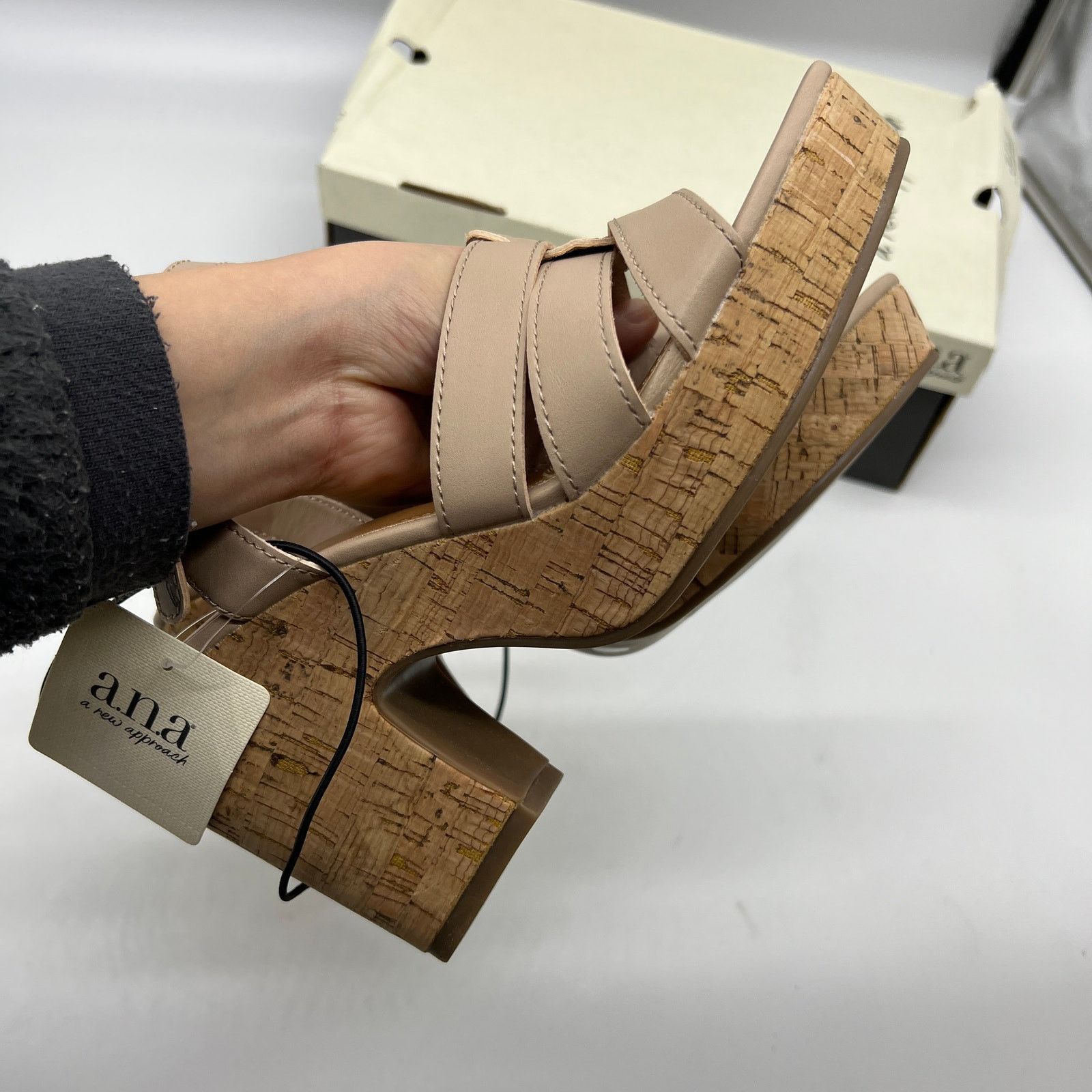 Other a.n.a Womens Billie Heeled Sandals Nude Color Size 9M Size US 9 / IT 39 - 12 Thumbnail