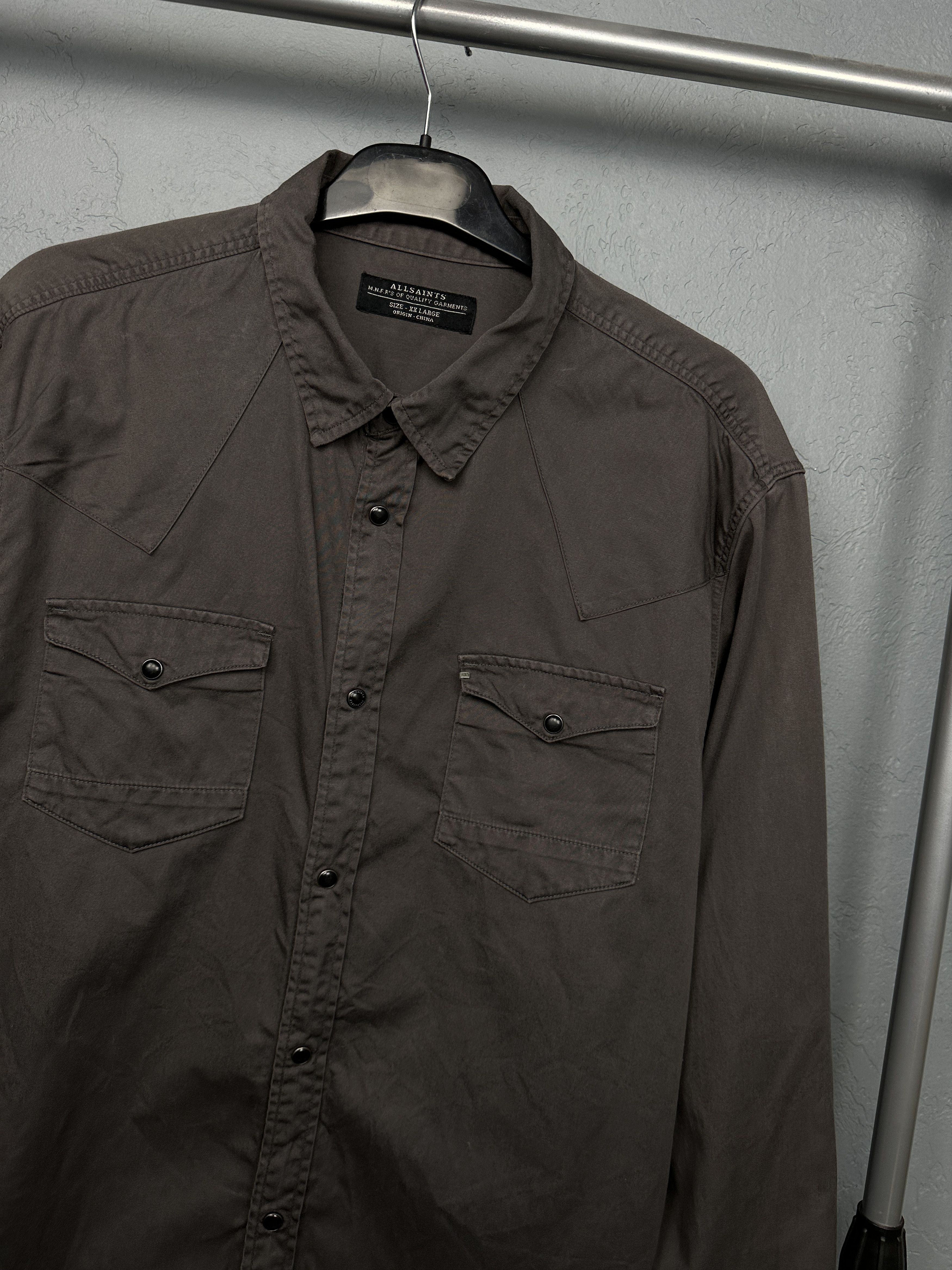 Allsaints Allsaints Muscogee Mens Long Sleeve Shirt Size US XXL / EU 58 / 5 - 2 Thumbnail