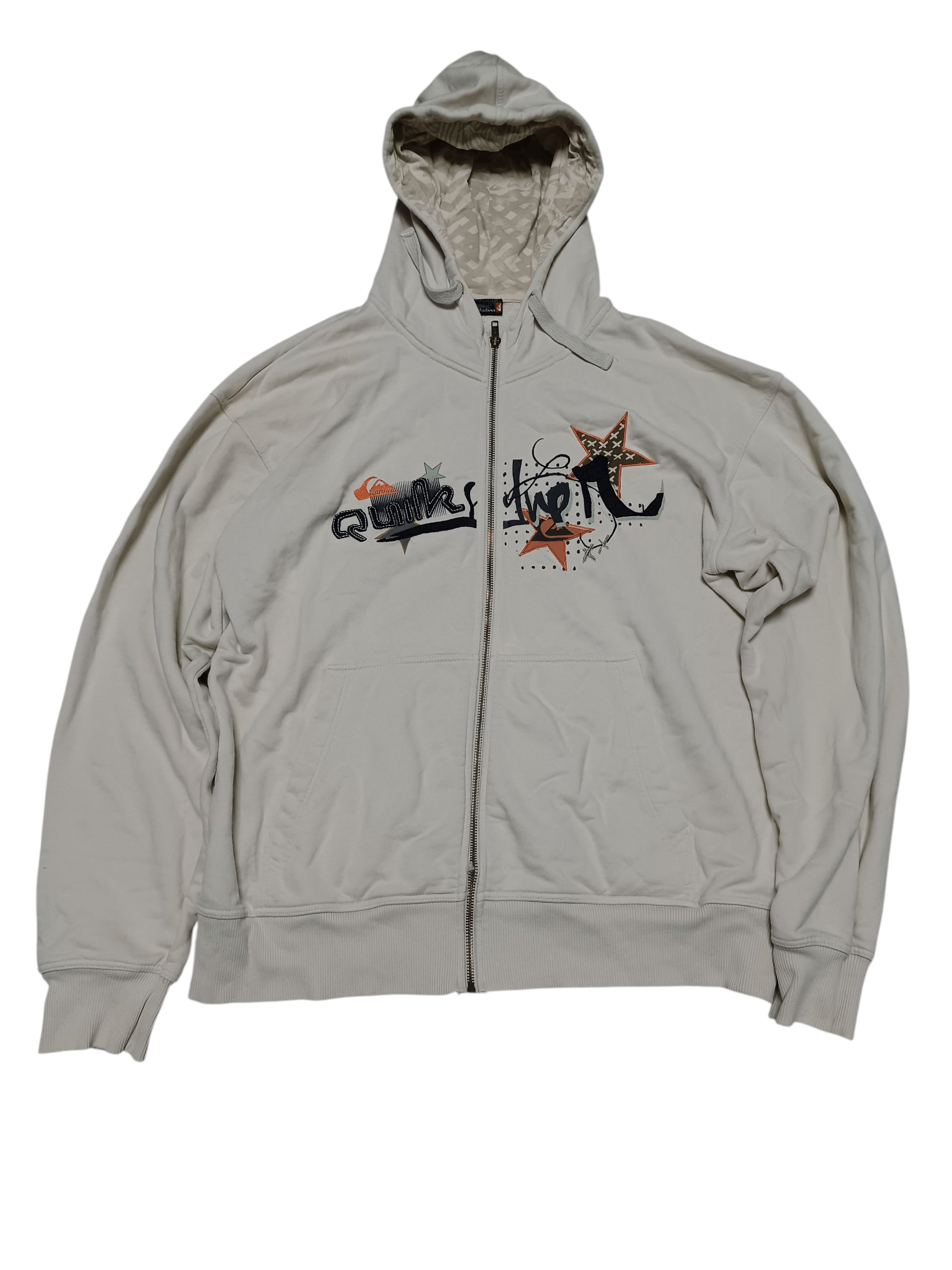 Quiksilver QUIKSILVER VINTAGE BIG LOGO EMBROIDERED ZIP HOODIE Size US XL / EU 56 / 4 - 1 Thumbnail