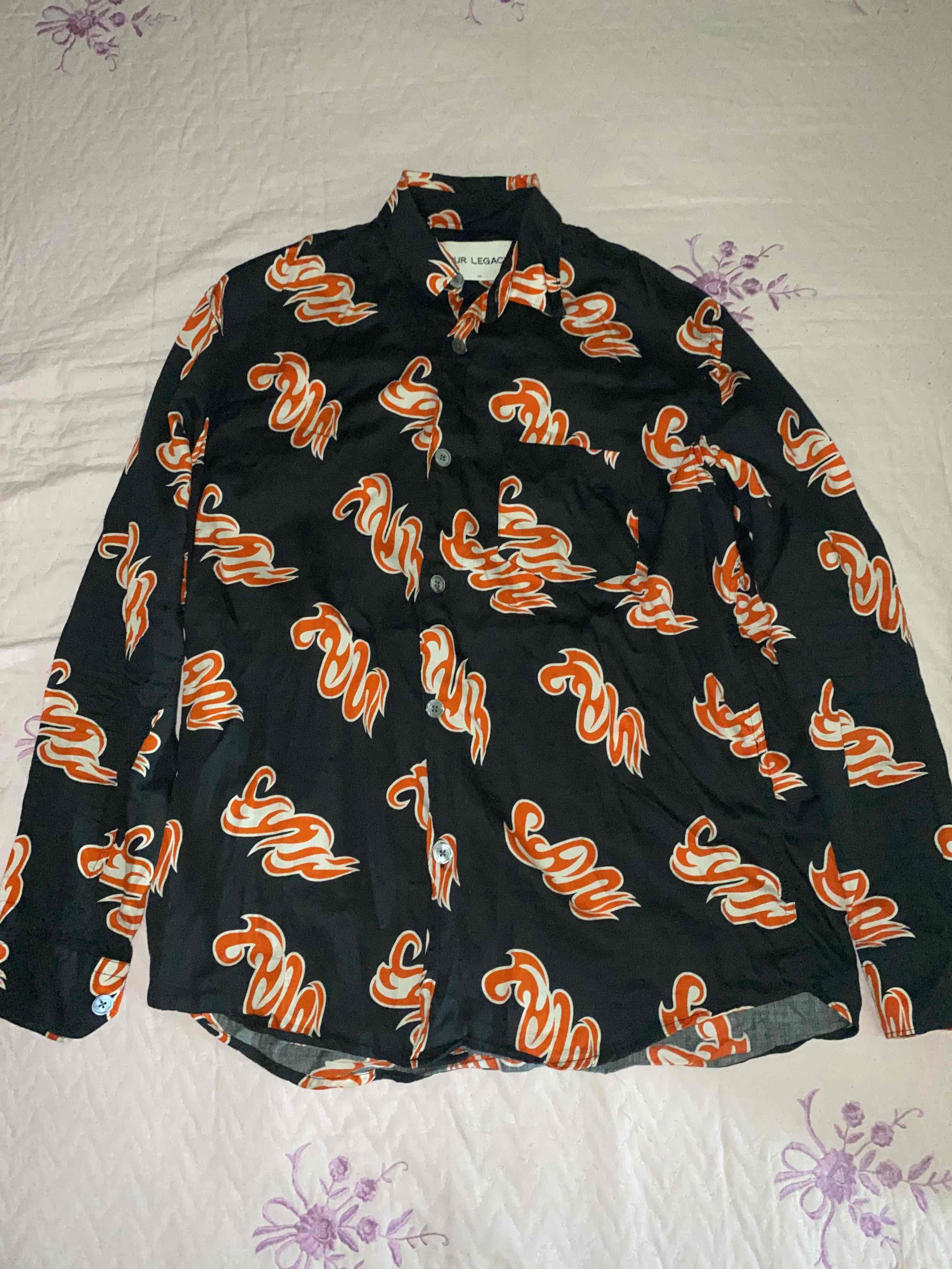 Our Legacy S/S 21 'Hanabi' Print Box Shirt | Grailed