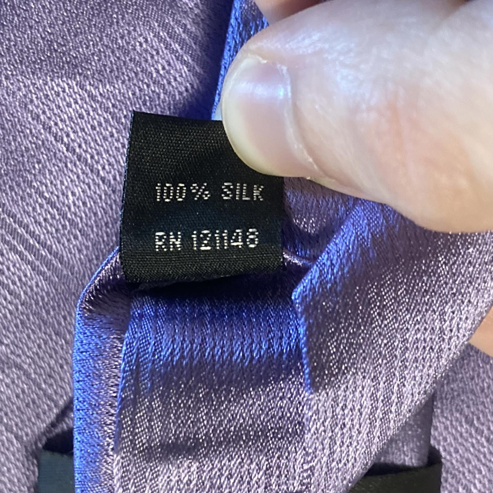 Calvin Klein Calvin Klein Purple Stripes 100% Silk Tie Size ONE SIZE - 4 Thumbnail