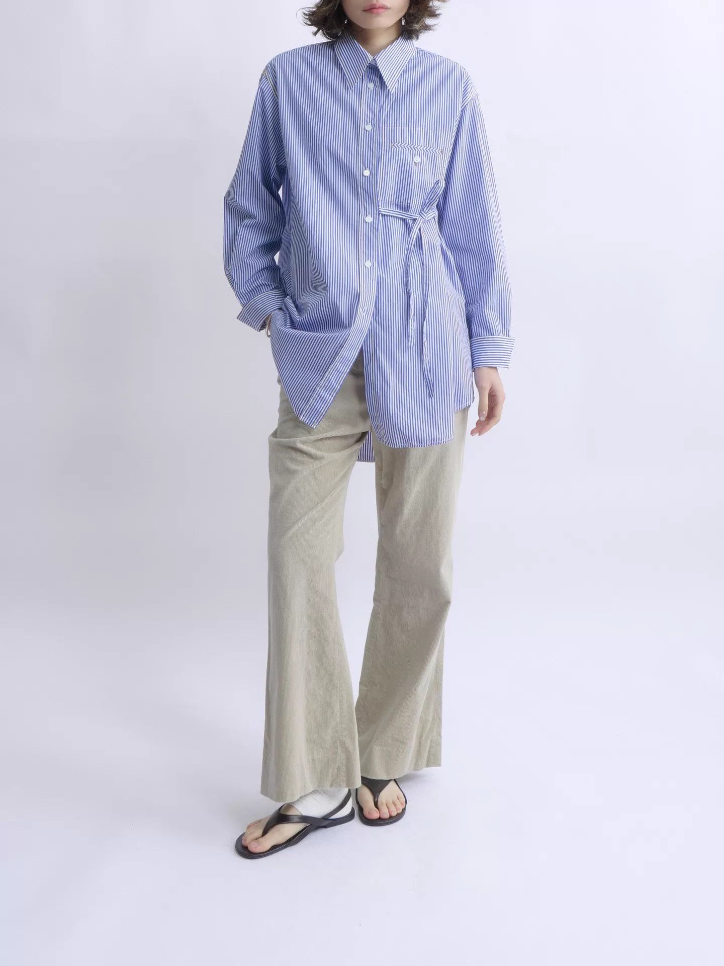 Chloe CHLOE 10s blue white stripe tie shirt Size XXS / US 00 / IT 34 - 1 Thumbnail