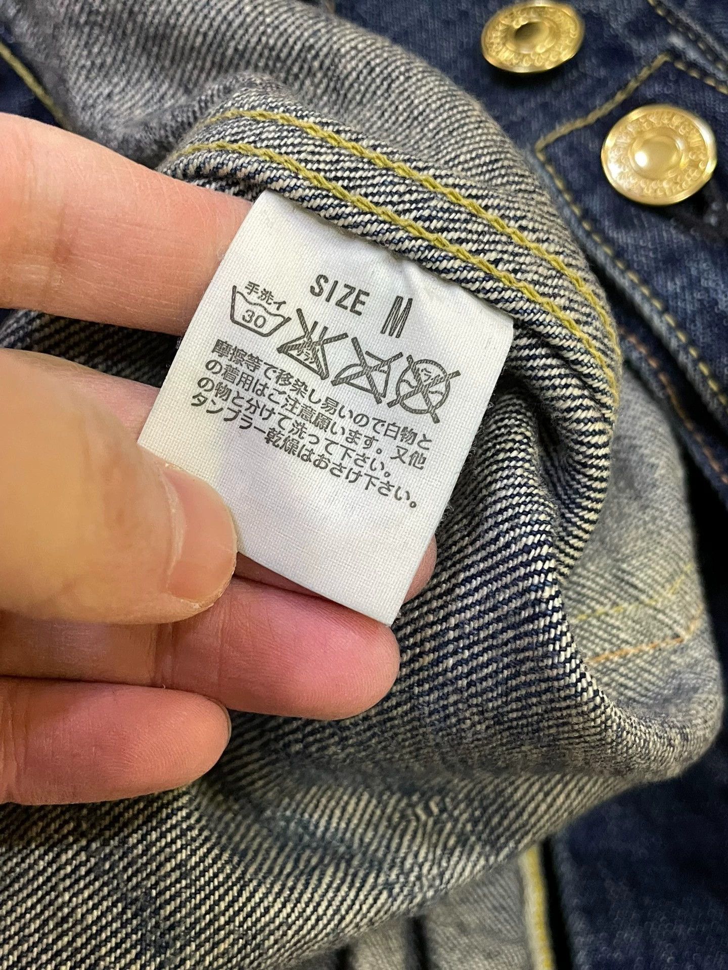 Other Fenom Heavily Washed Gold Buttons Lightning Denim Jacket Size US M / EU 48-50 / 2 - 9 Thumbnail