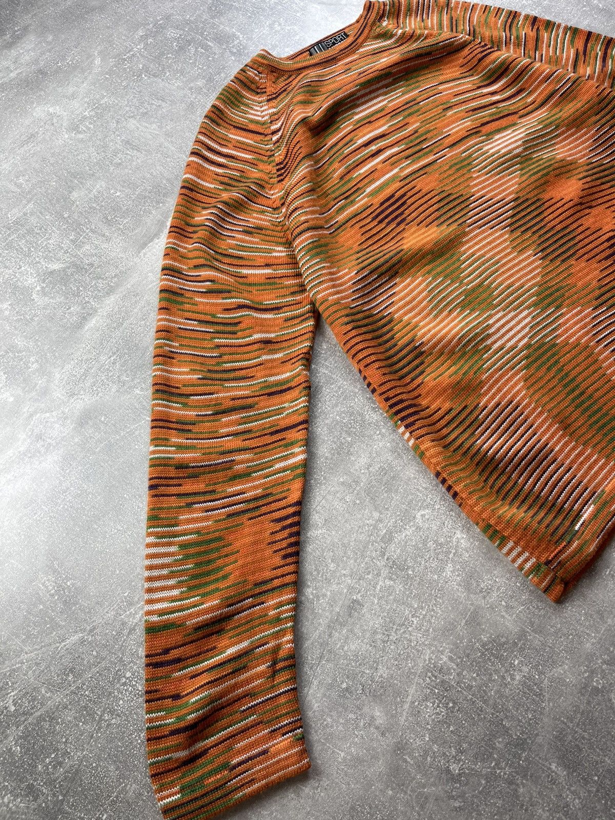 Missoni × Vintage Missoni Sport Vintage Wool Stripped Orange Sweater Size US M / EU 48-50 / 2 - 5 Thumbnail