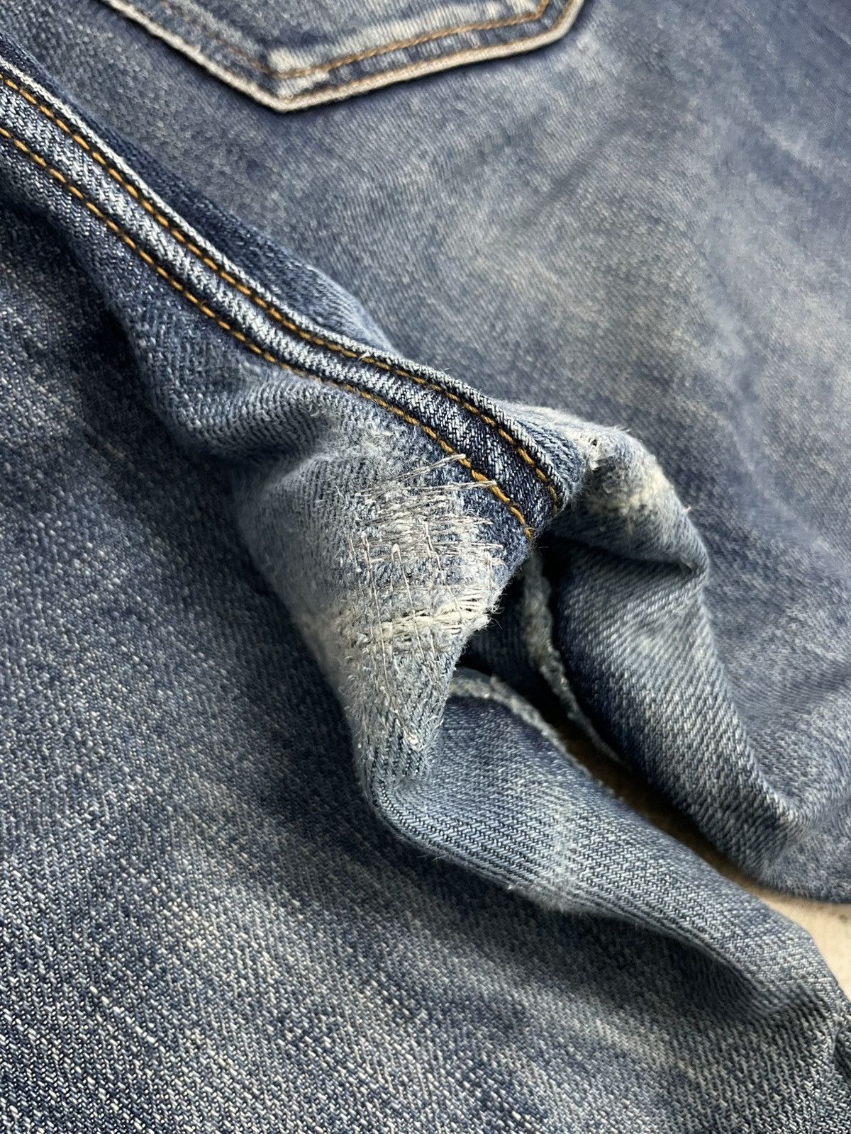 Japanese Brand Uniqlo Nigo Selvedge Mud Workaholic Denim SelfRepair Size US 37 - 16 Thumbnail