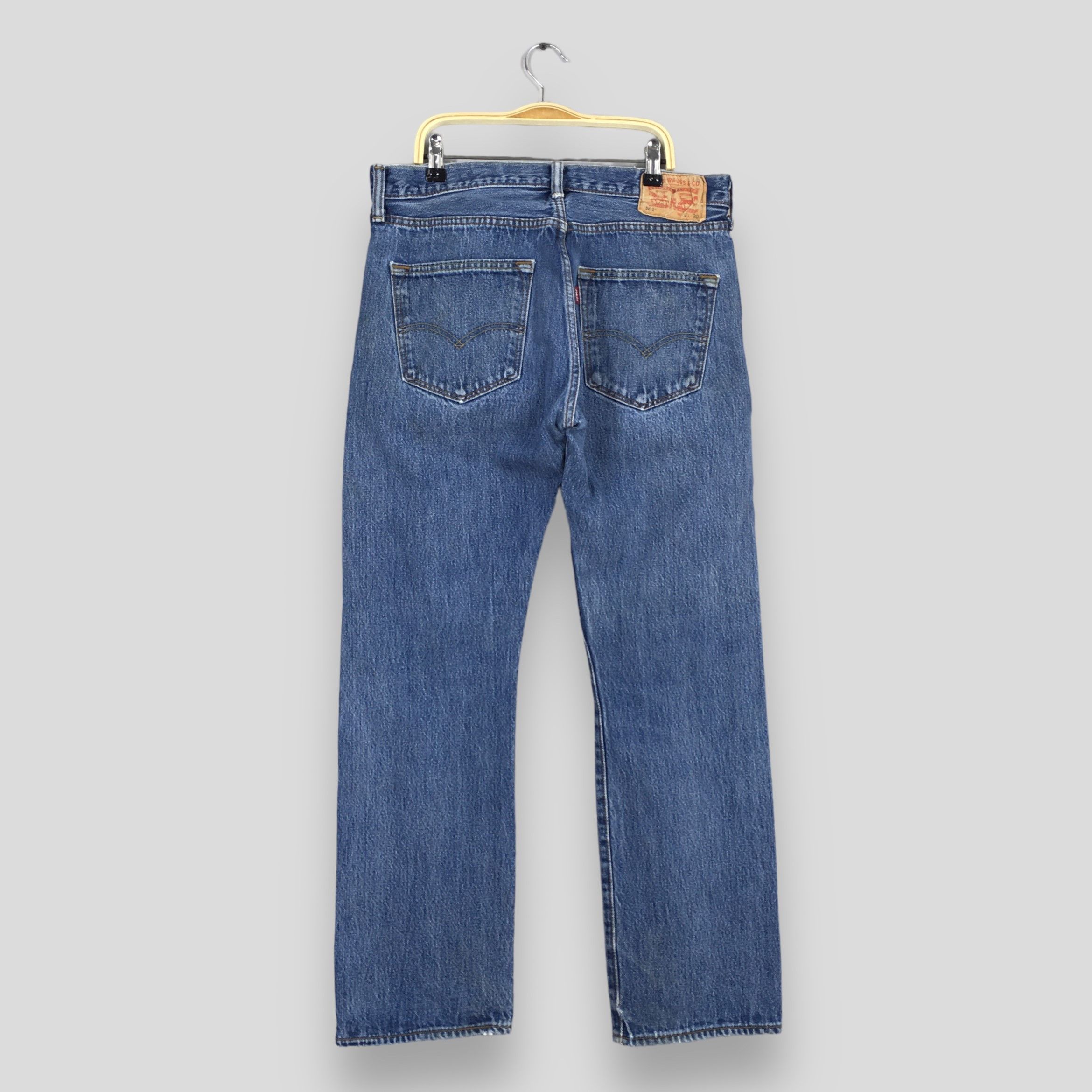 Levi's Size 31x28 Vintage 90s Levi's 501 Faded Blue Jeans S1472 Size US 31 - 8 Thumbnail
