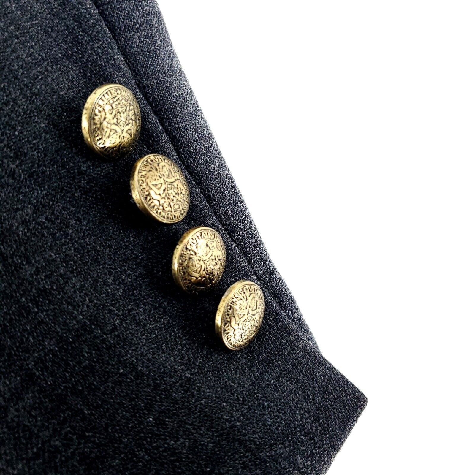 Hart Schaffner Marx Hart Schaffner Marx Comfort Plus Wool 2 Gold Button Blazer 4 Size 46L - 3 Thumbnail