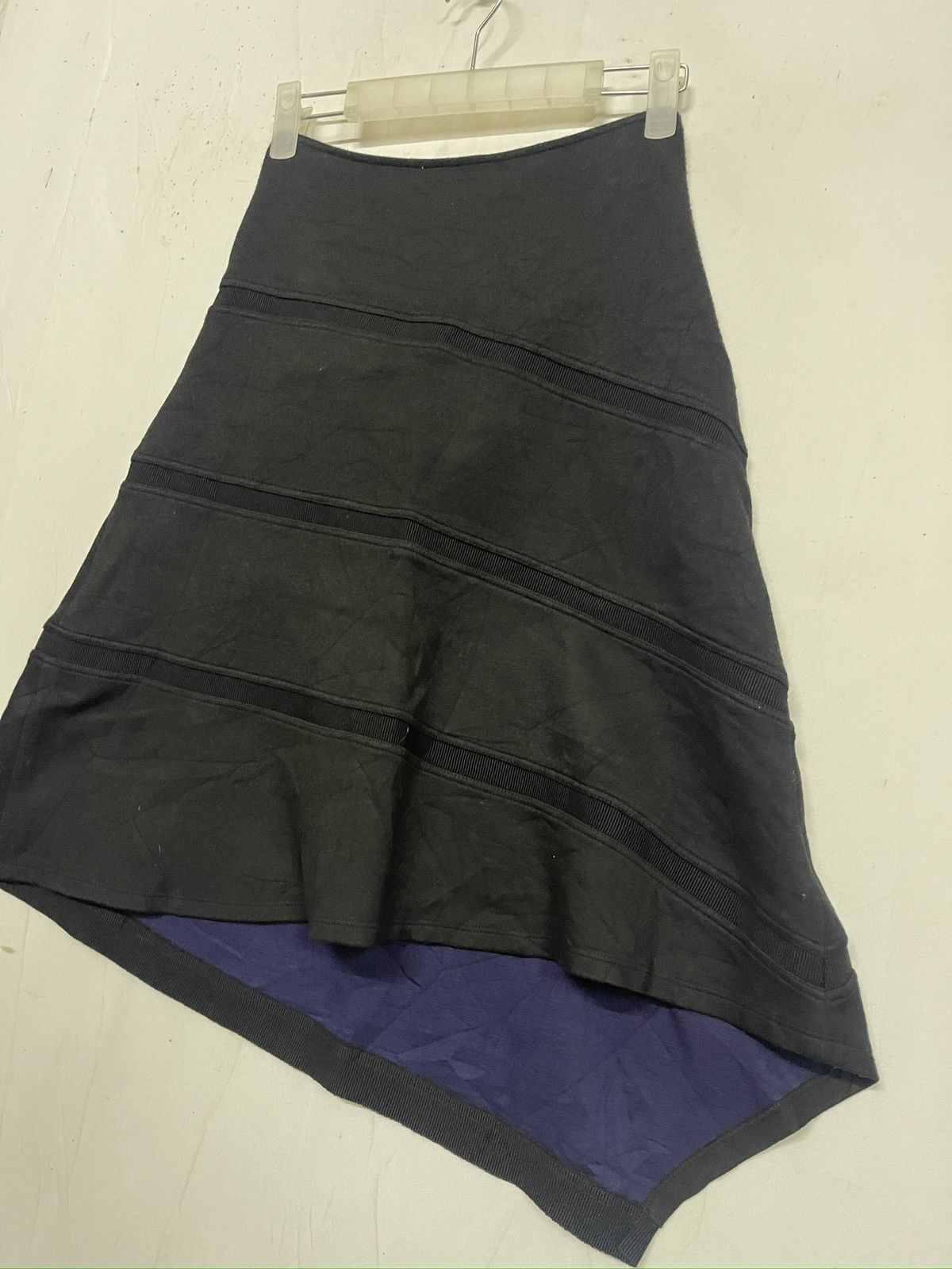 Jil Sander GRAILLL🔥Jil Sander Navy Asymmetrical Hem Skirt Size 24" / US 00 / IT 34 - 15 Thumbnail