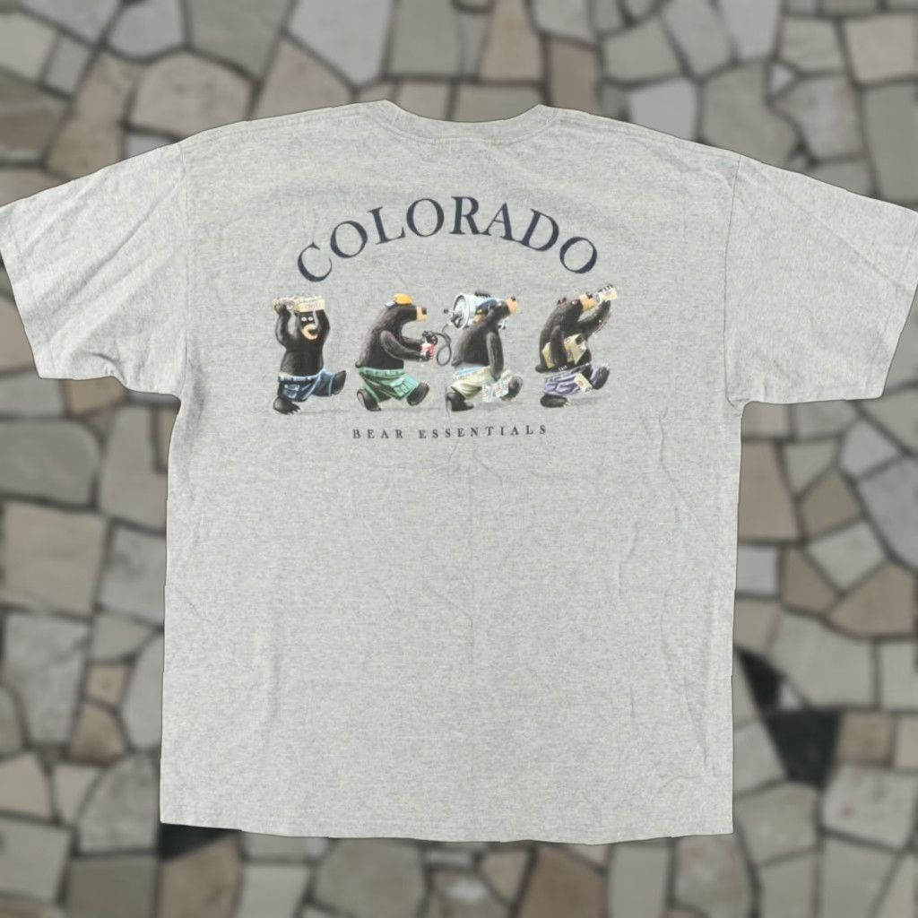 Essentials VINTAGE The Duck Company Bear Essentials Gray T-Shirt XL Men Size US XL / EU 56 / 4 - 1 Thumbnail