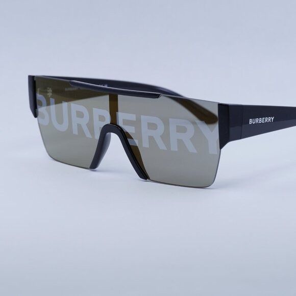 Burberry Burberry BE4291 3001/G Sunglasses Black Shield Frame Size ONE SIZE - 3 Thumbnail