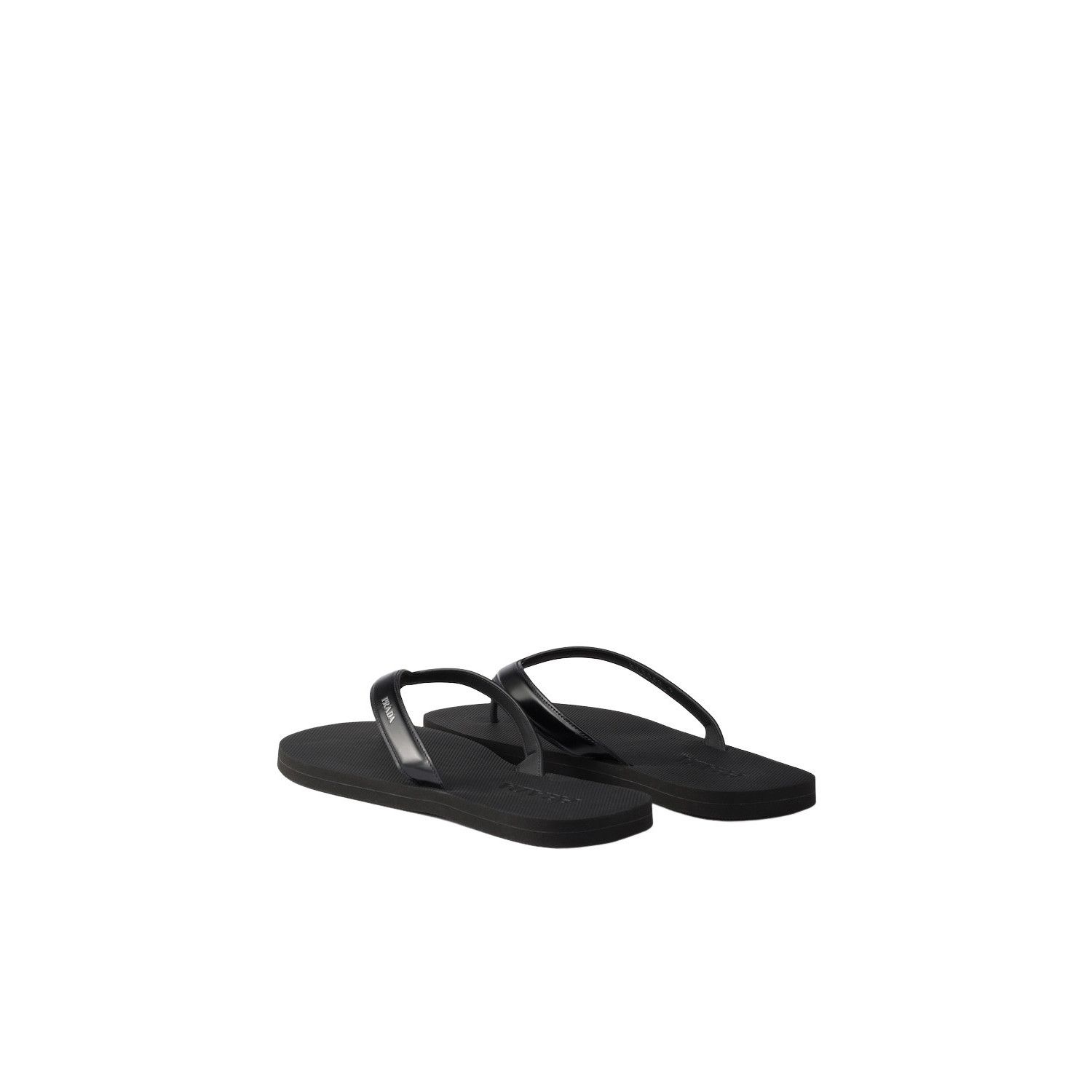 Prada PRADA $850 Black Leather Flip Flops New & Authentic (Men's s Size US 9 / EU 42 - 4 Thumbnail