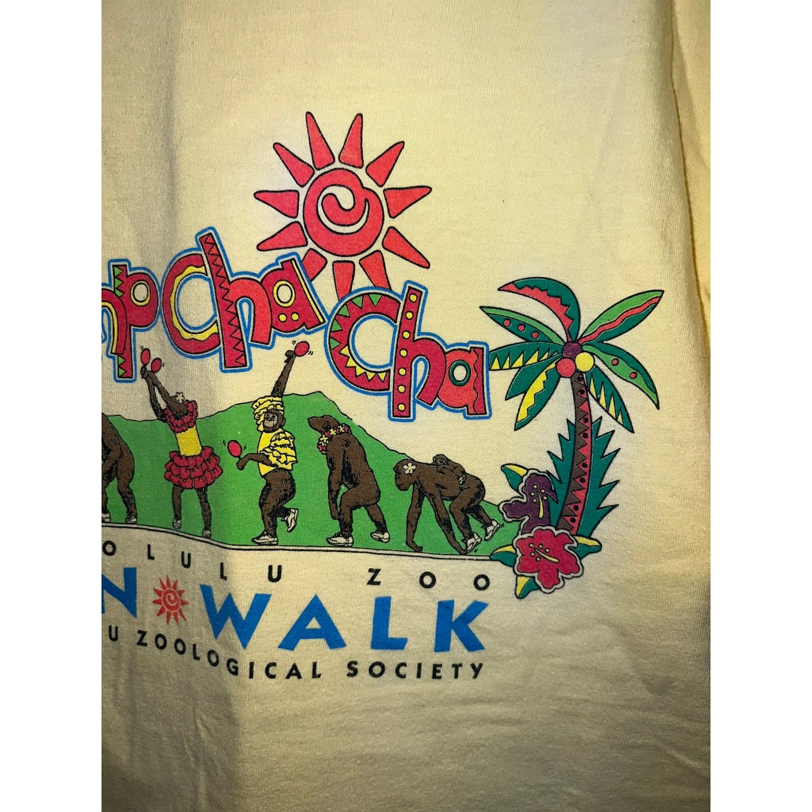 Hanes Vintage Hawaii Shirt Honolulu Zoo Fun Walk Chimp Monkey XL Size US XL / EU 56 / 4 - 3 Thumbnail