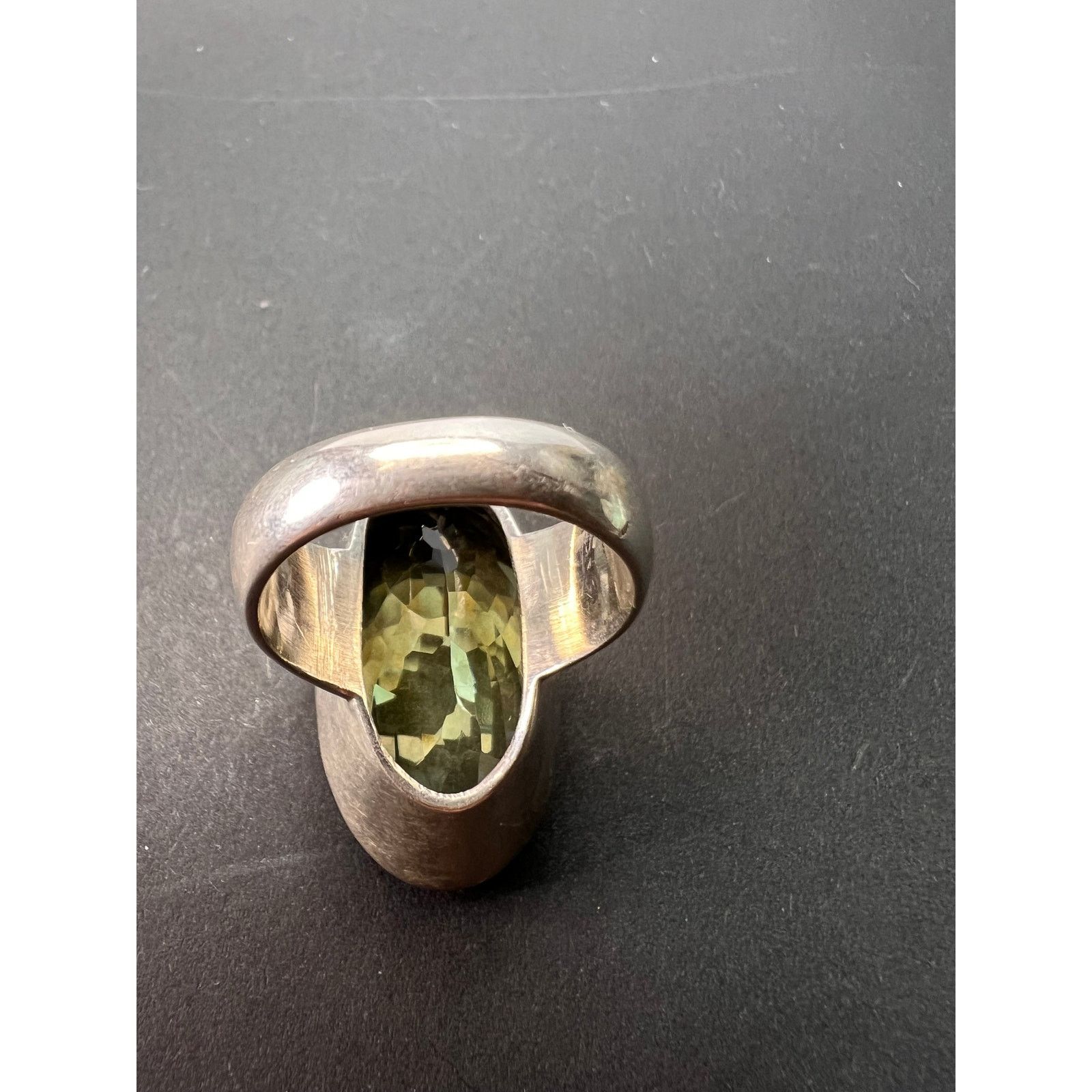 Other NEW oval cut prasiolite gemstone 925 silver ring size 9 Size ONE SIZE - 7 Thumbnail