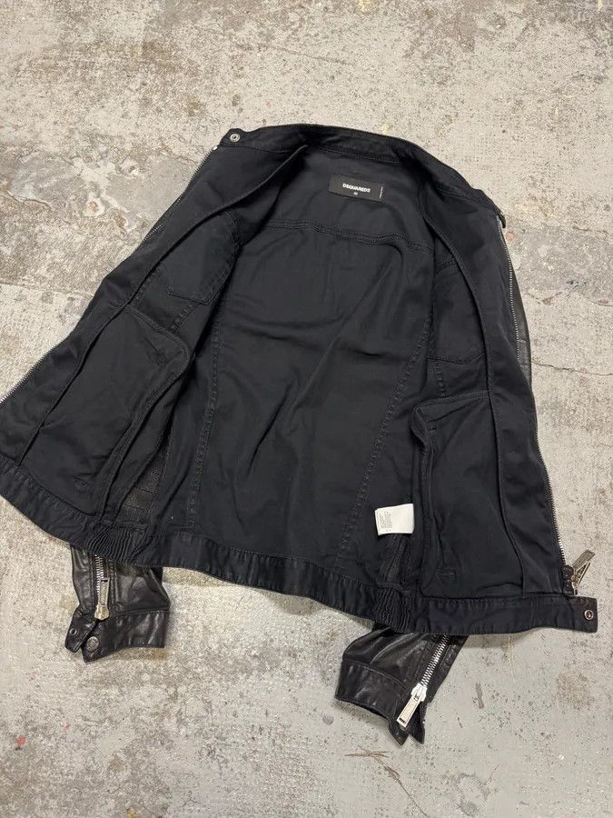 Dsquared2 AW2015 Dsquared2 Waxed Black Trucker Jacket Size US M / EU 48-50 / 2 - 8 Thumbnail