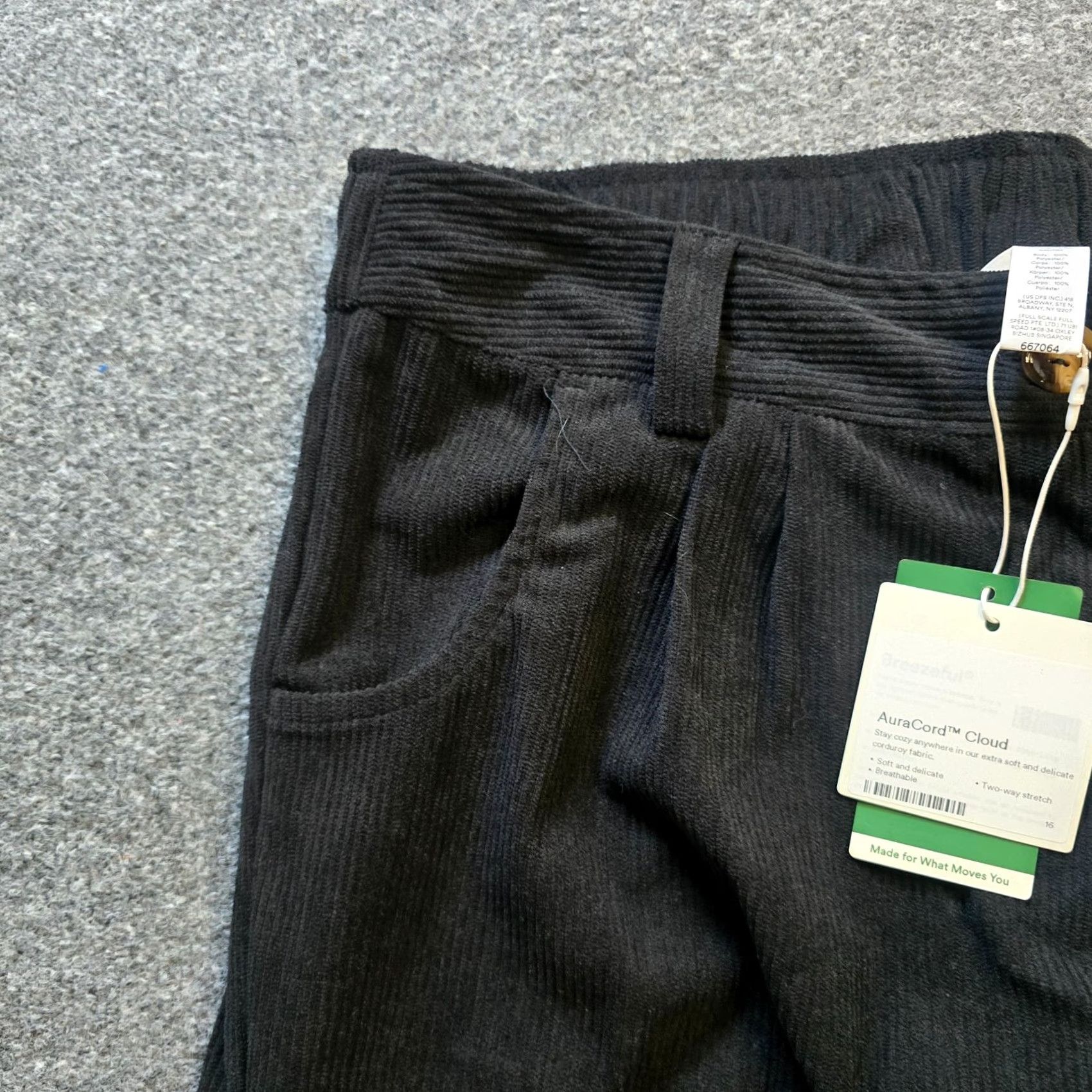 Vintage Halara Pants Womens XL Black Aura Cord Cloud Corduroy Wide Leg Pleated Casual Size 40" / US 18 - 3 Thumbnail