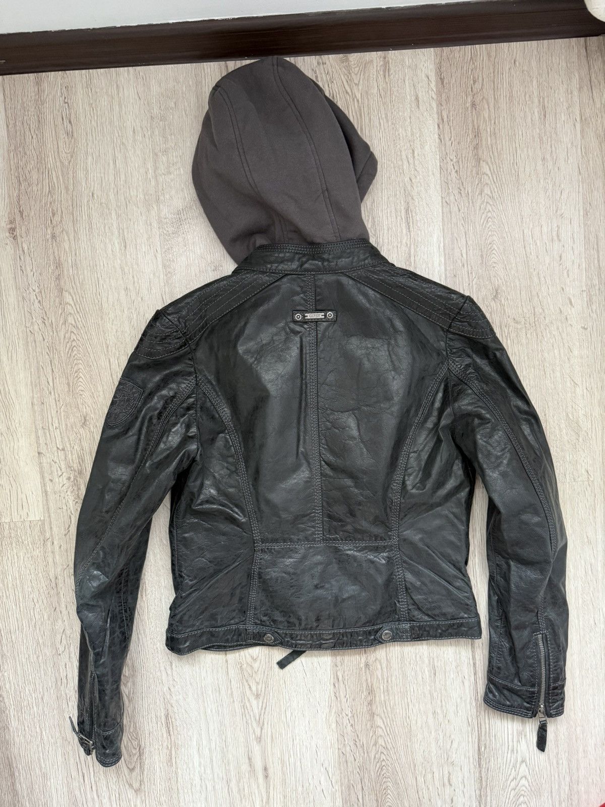 Gypsy Gipsy Leather Biker Jacket with Inner Hoodie Layer – Size S Size S / US 4 / IT 40 - 16 Thumbnail