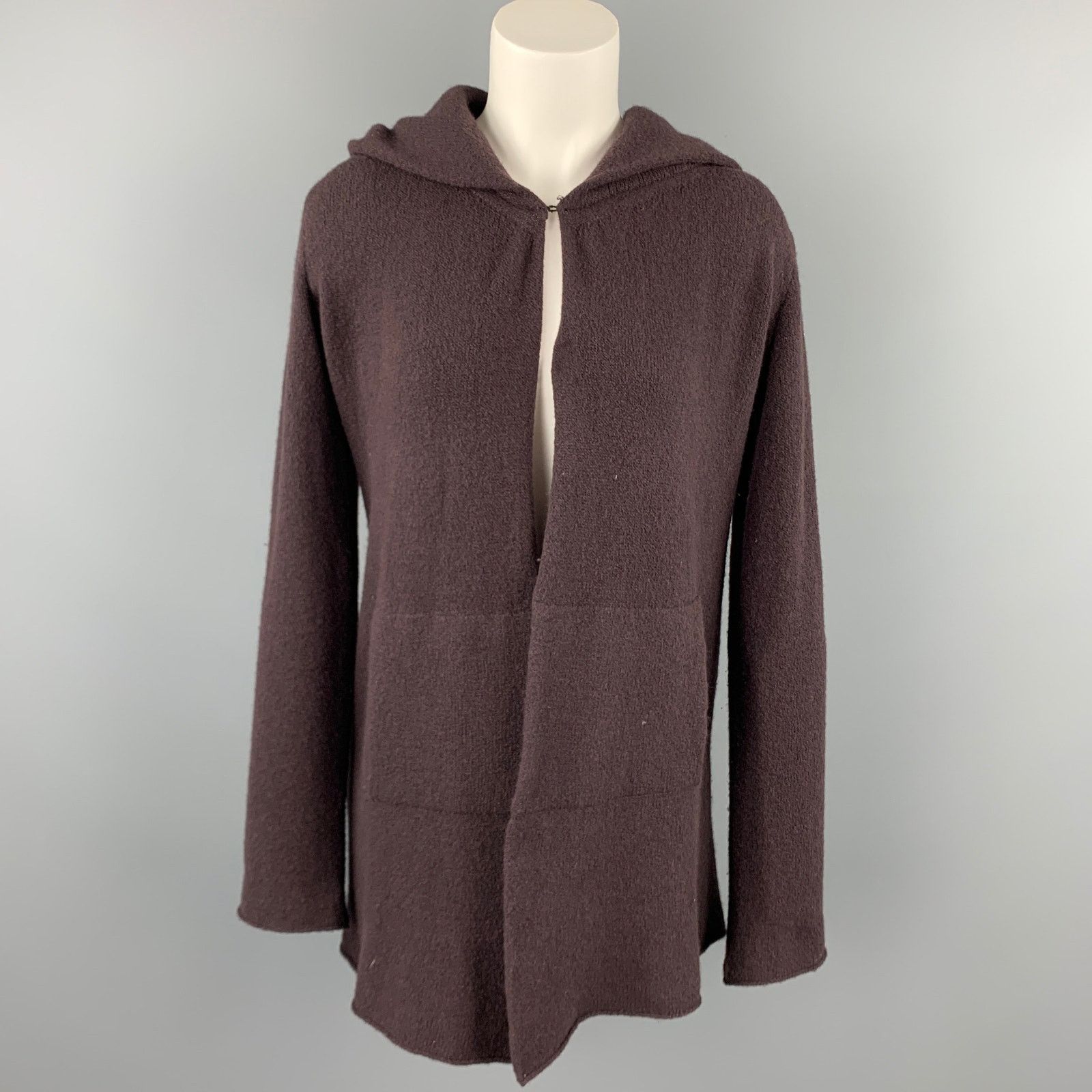 Other CASMARI S Brown Knitted Cashmere Hooded Open Front Cardigan Size S / US 4 / IT 40 - 4 Thumbnail