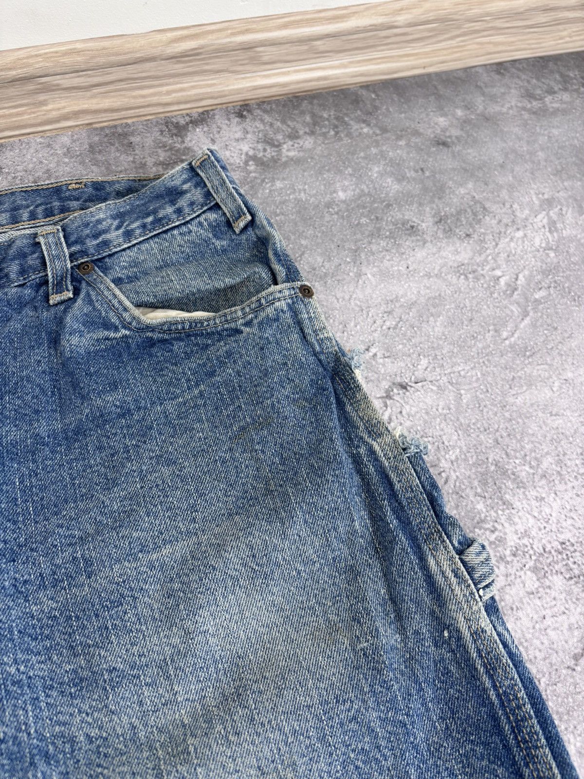 Dickies Vintage Dickies Faded Blue Distressed Denim Jeans Size US 36 / EU 52 - 19 Thumbnail