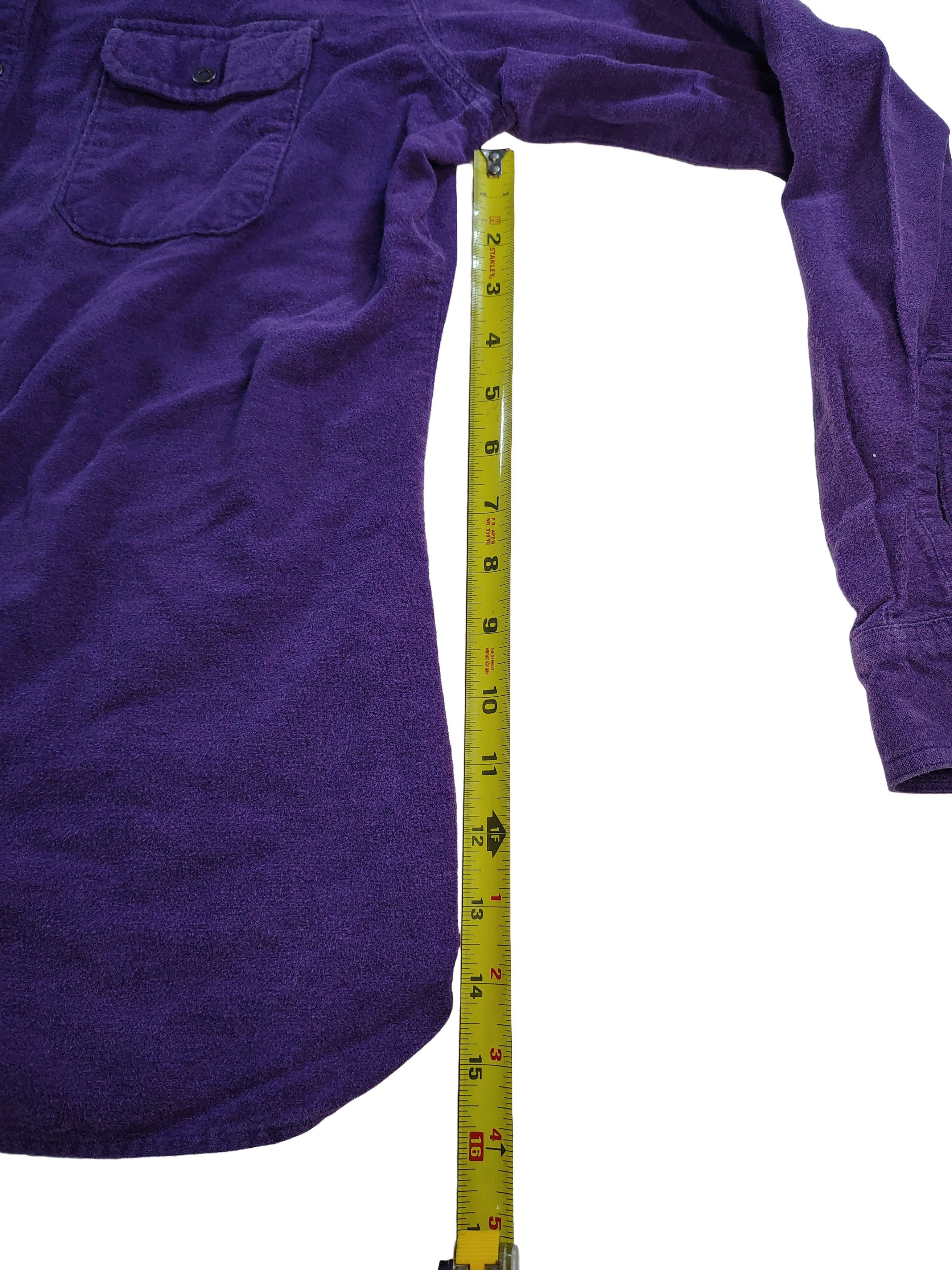 Woolrich Woolen Mills Women's Vintage Long Sleeve Purple Woolrich Button-Up Shirt Size L / US 10 / IT 46 - 4 Thumbnail