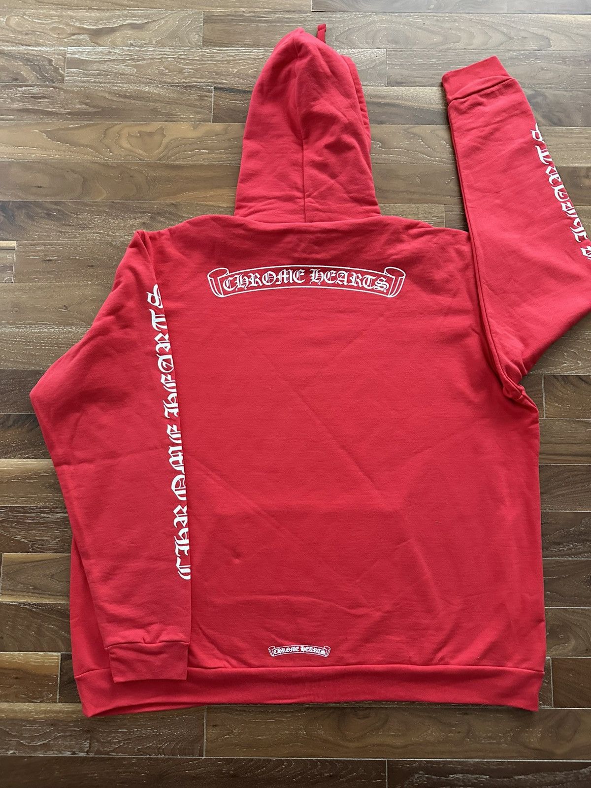 Chrome Hearts Chrome Hearts Red Scroll Hoodie Size US XXL / EU 58 / 5 - 1 Thumbnail