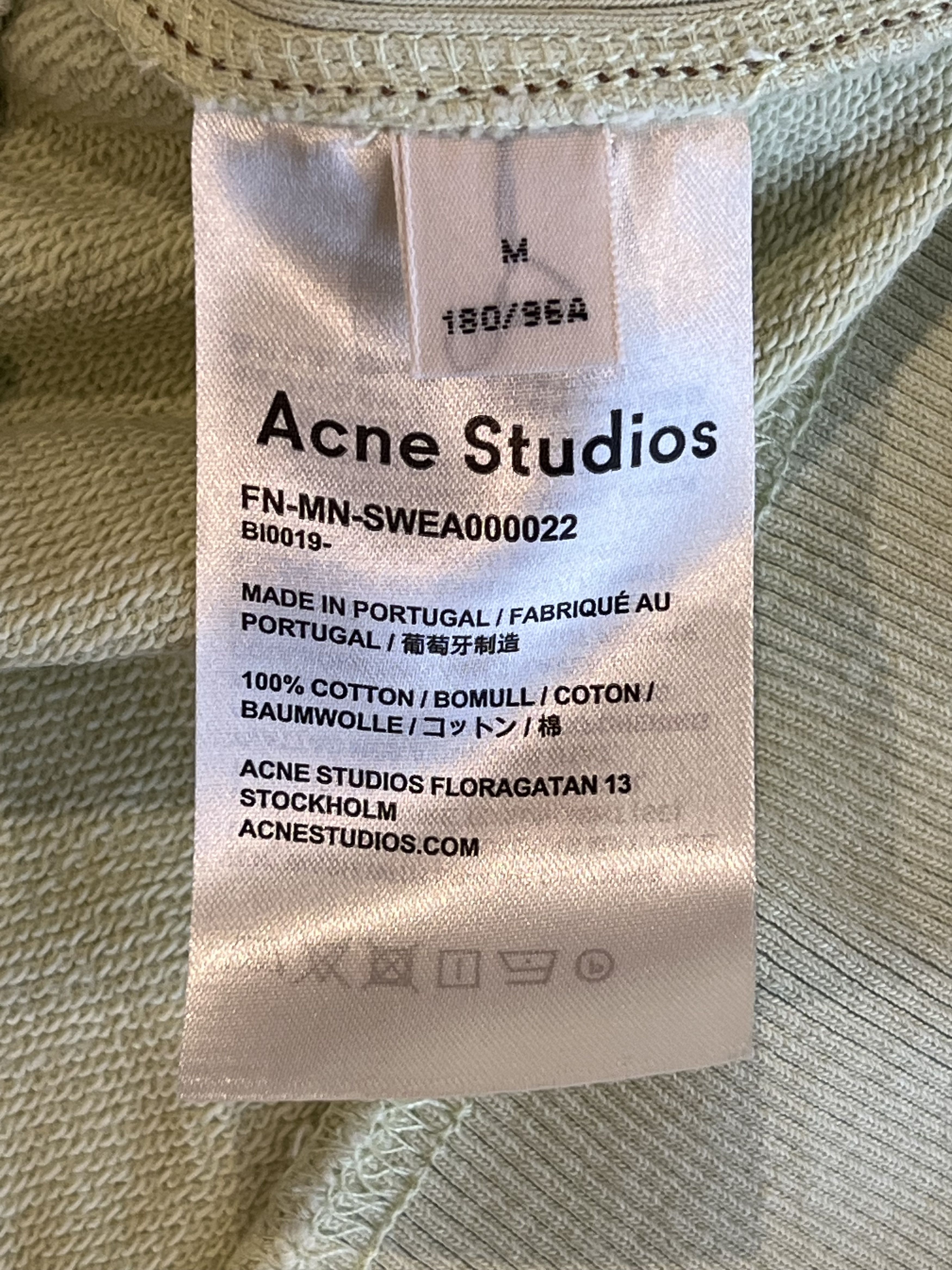 Acne Studios 💚 Acne Studios Embroidered Lime Green Crewneck Medium NEW Size US M / EU 48-50 / 2 - 13 Thumbnail