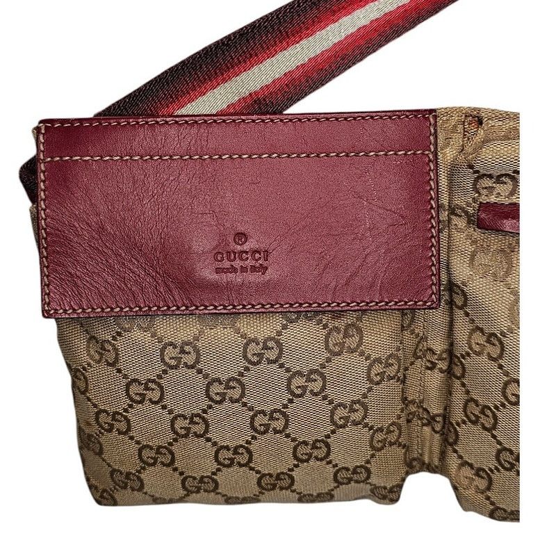 Gucci Gucci Pre-Owned GG Canvas & Leather Double Pocket Belt Bag Size ONE SIZE - 4 Thumbnail