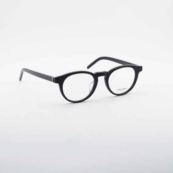 Saint Laurent Paris Saint Laurent SLM122/F 001 Round Eyeglasses Black 50mm Frame Size ONE SIZE - 3 Thumbnail