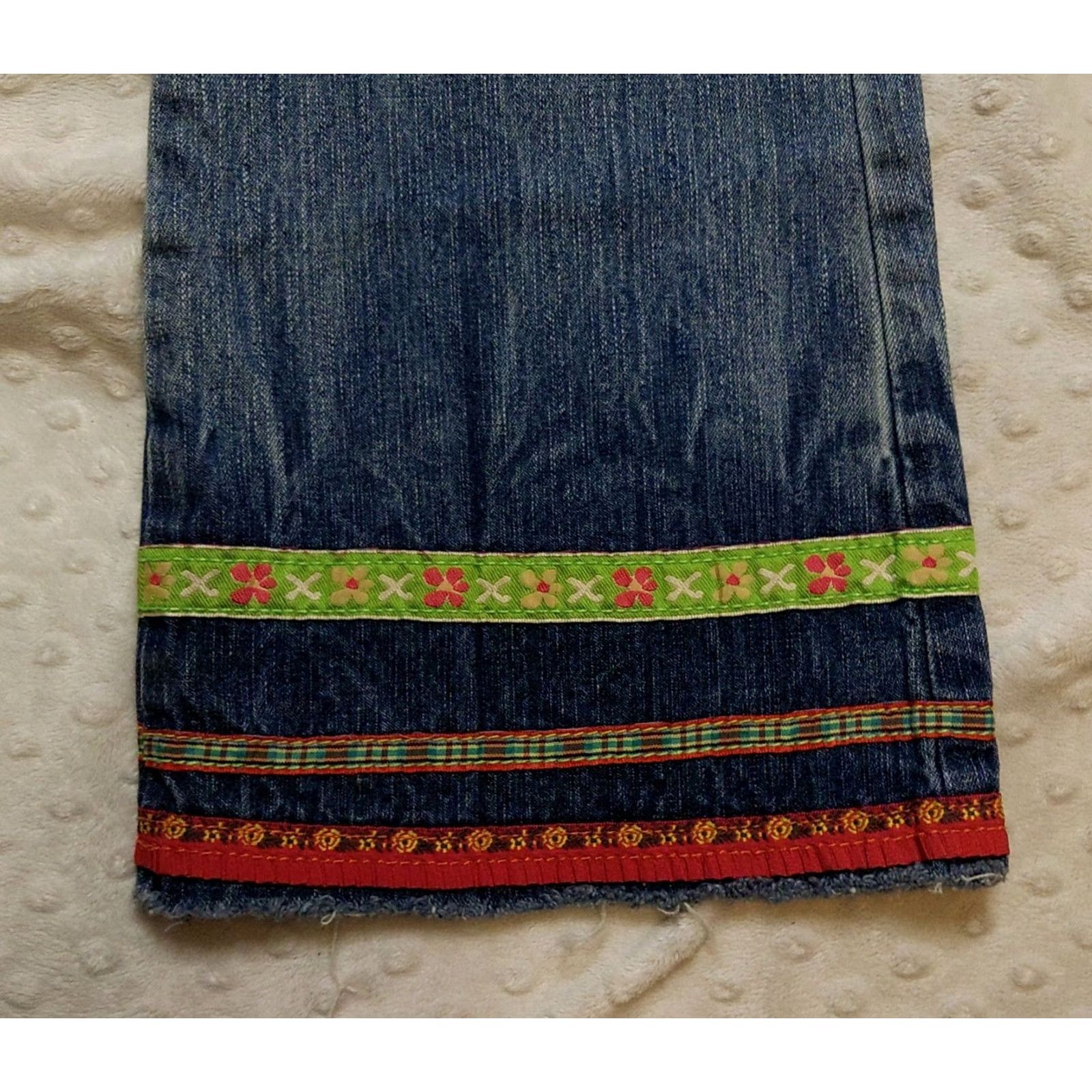 Denime Outlaw Jeans Womens 7 Blue Denim Light Wash High Rise 5-Pocket Retro Hippie 90s USA Shirt? Size 27" / US 4 / IT 40 - 3 Thumbnail