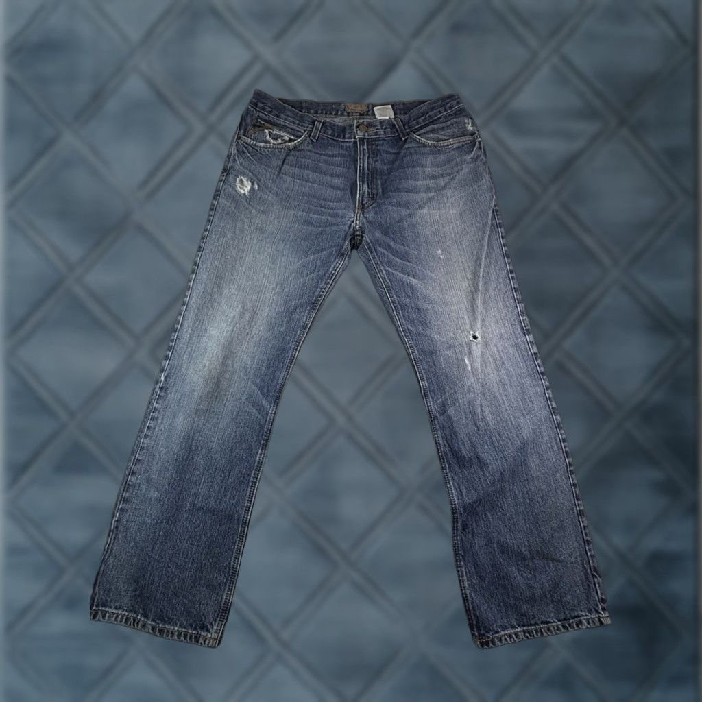 Ariat Ariat Jeans Men's Relaxed Boot Cut M4 Blue Distressed Denim Size 36x32 Med Wash Jeans Size US 36 / EU 52 - 1 Thumbnail