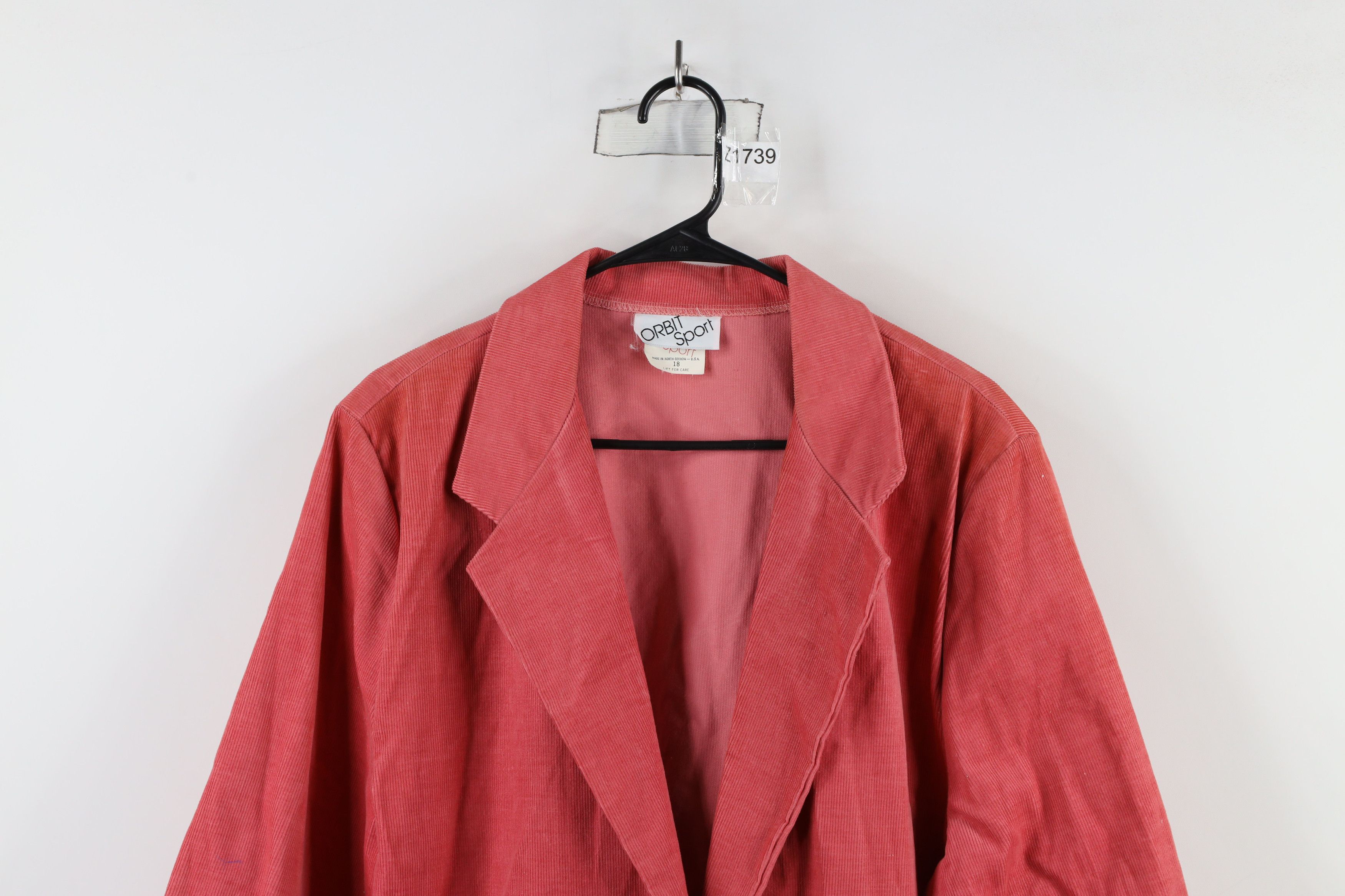 Vintage Vintage 80s 90s Streetwear Corduroy Blazer Jacket Pink USA Size XXL / US 16-18 / IT 52-54 - 2 Thumbnail