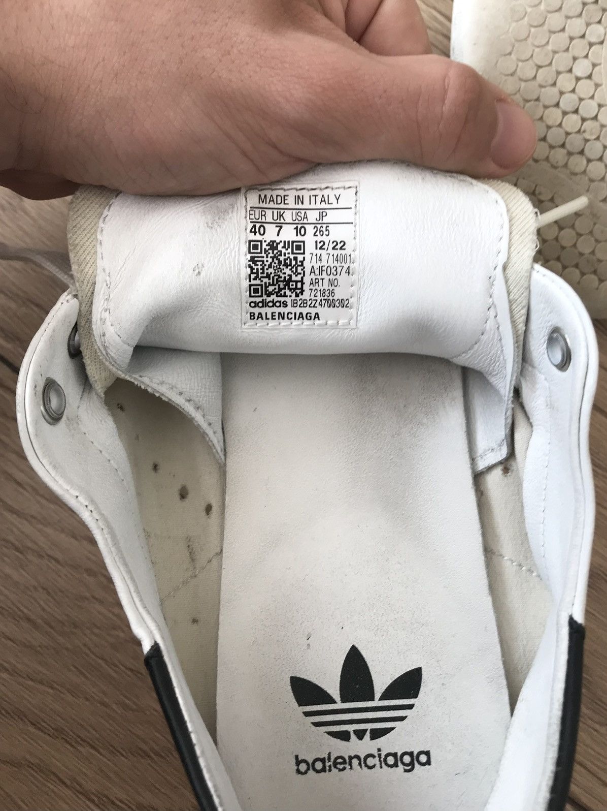 Balenciaga Balenciaga Stan Smiths temporary tattooed Size US 7 / EU 40 - 6 Thumbnail