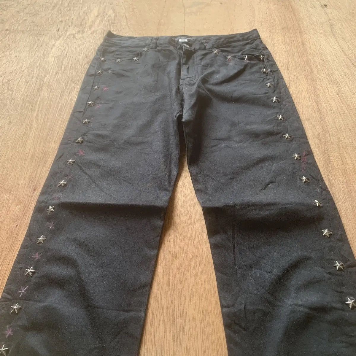 semanticdesign OZONE TOKYO JAPANESE TROUSERS SPIKE STARTS BLACK PANTS Size US 28 / EU 44 - 6 Thumbnail