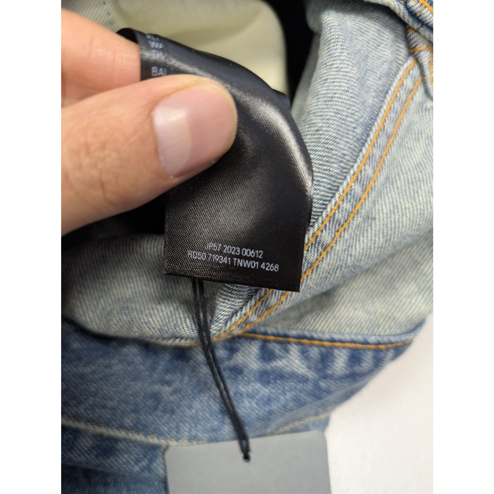 Balenciaga o1rshd1 Organic Blue Japanese Large Baggy Denim Jeans Blue Size US 28 / EU 44 - 18 Thumbnail