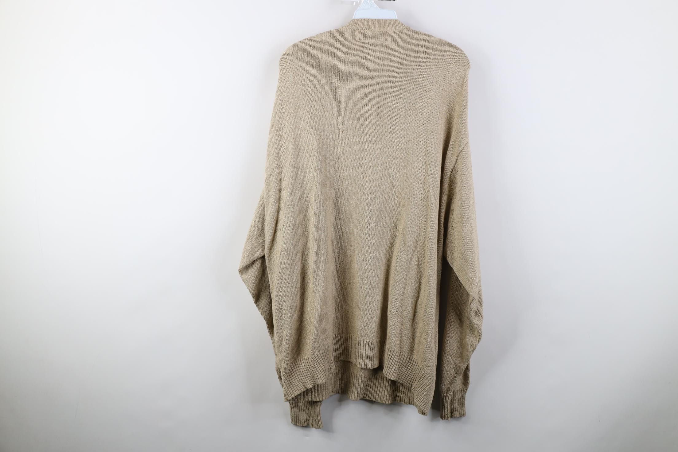 Vintage Vintage 90s Streetwear Silk Blend Knit V-Neck Sweater Size US XL / EU 56 / 4 - 8 Thumbnail