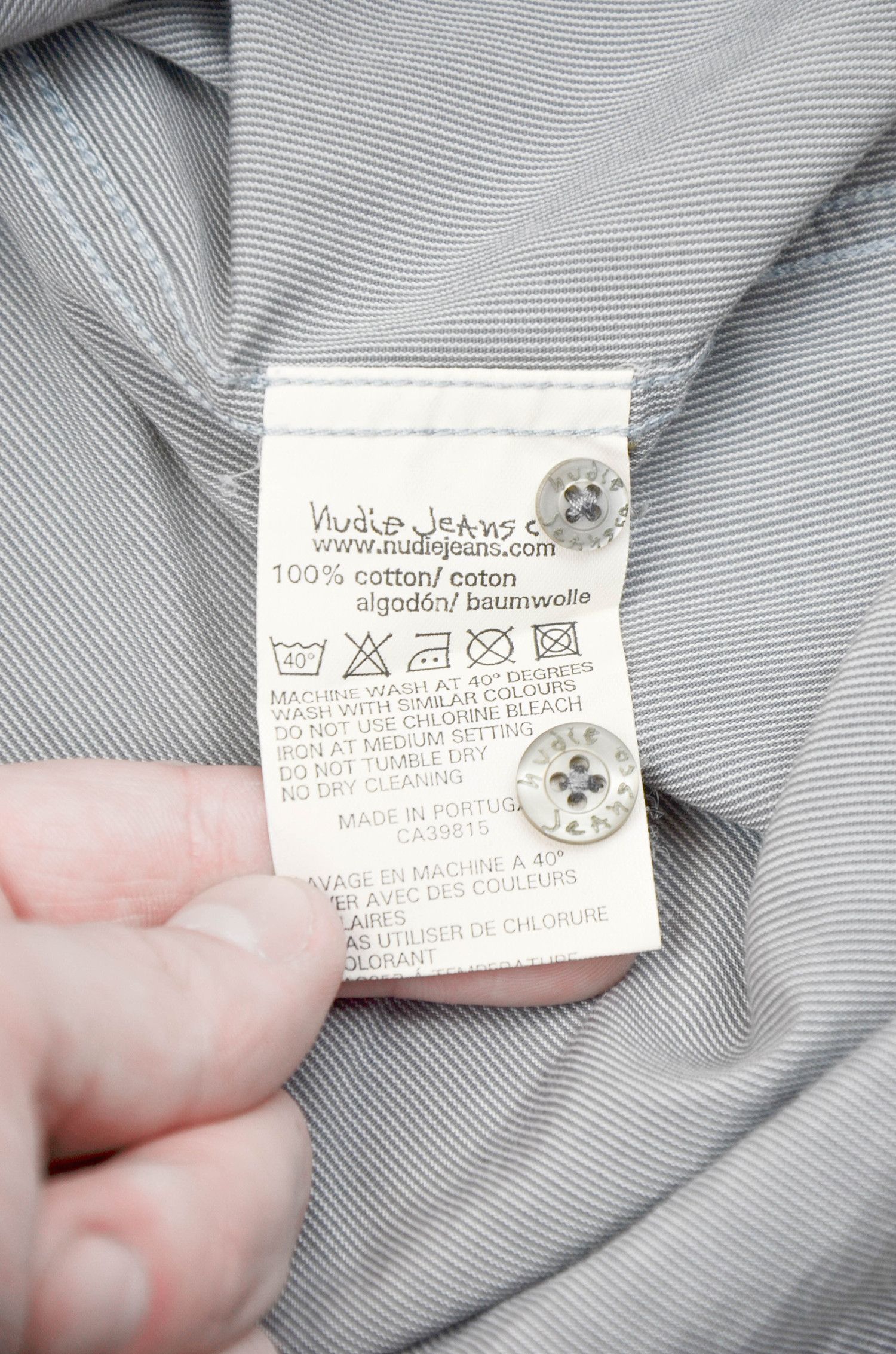 Nudie Jeans Nudie Jeans Grey Fine Stripe Cotton Shirt - Size L Size US L / EU 52-54 / 3 - 10 Thumbnail