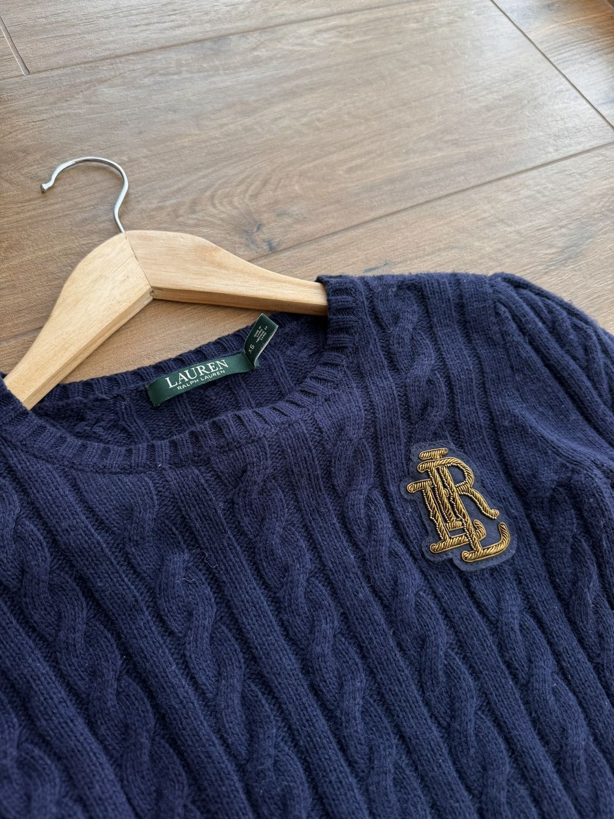 Lauren Ralph Lauren Vintage Lauren Ralph Lauren W’ Navy Cable Knit Sweater Size S / US 4 / IT 40 - 8 Thumbnail