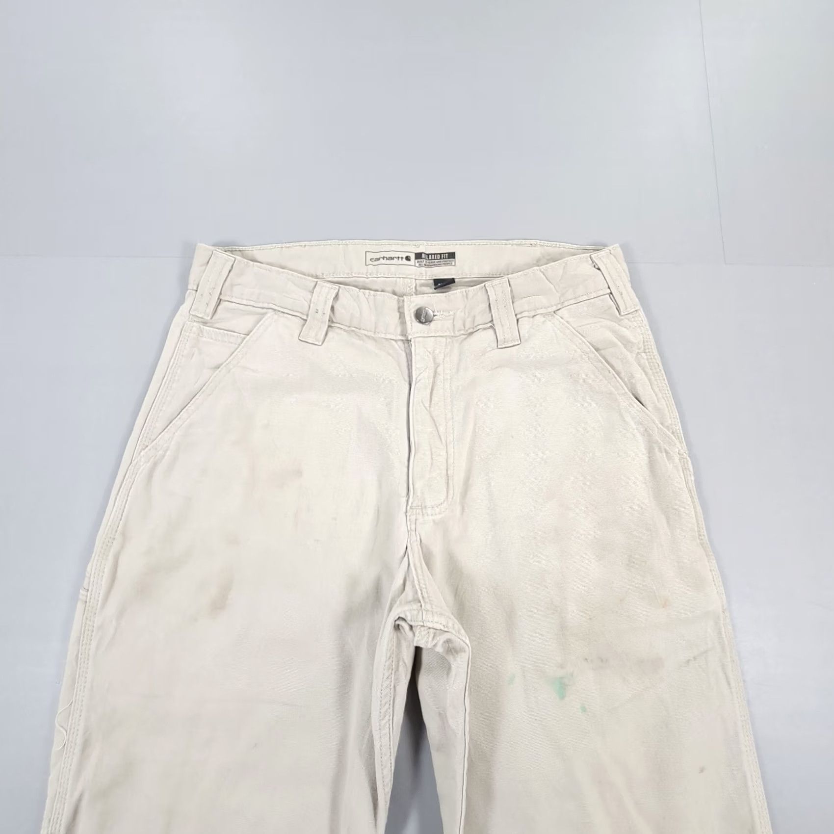 Carhartt Carhartt Mens Trousers Beige W32 L28 Relaxed Fit Flex Workwear Pants Size US 32 / EU 48 - 2 Thumbnail