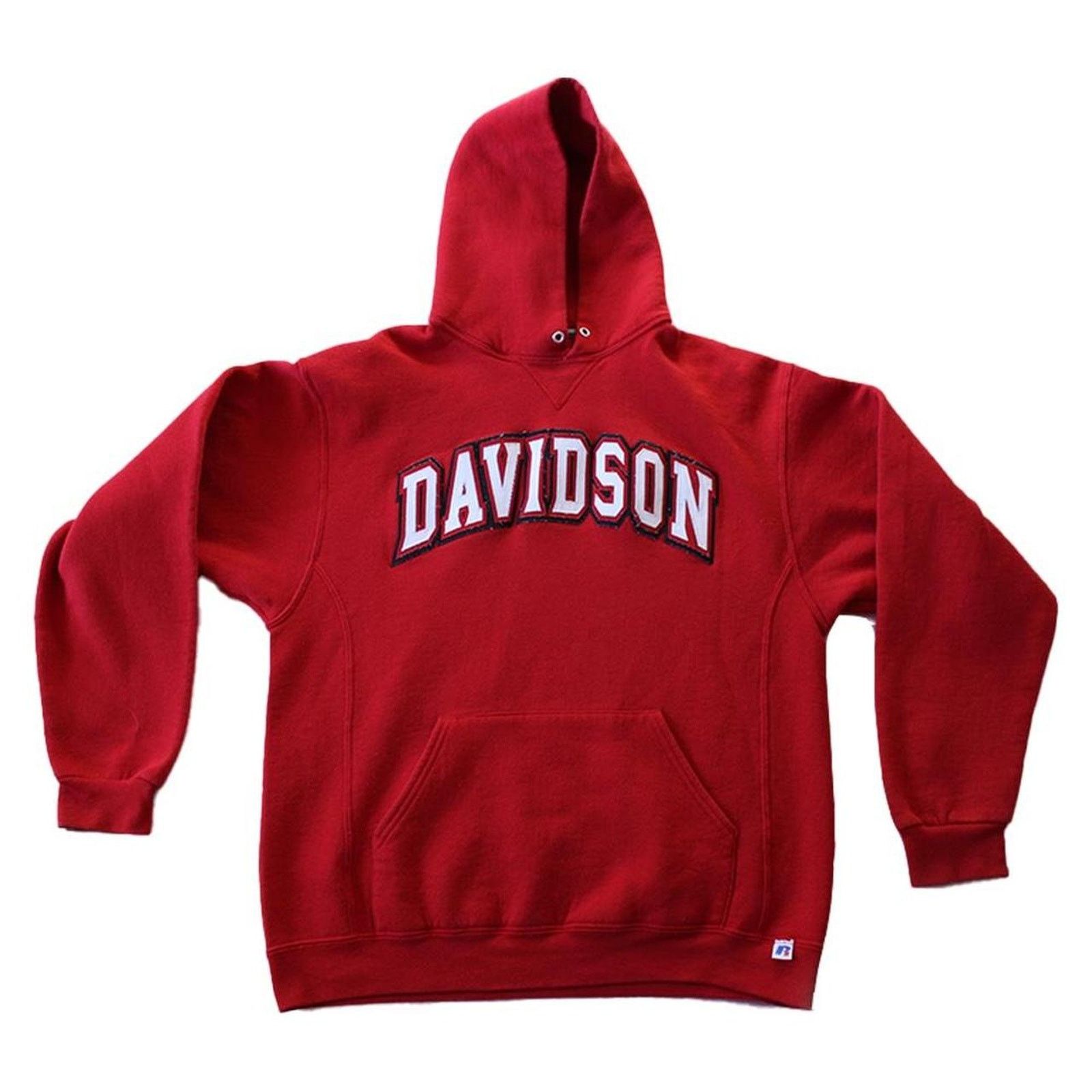 Russell Athletic Y2K 2000's Red Russel Athletics Davidson University Hoodie Size US L / EU 52-54 / 3 - 2 Thumbnail