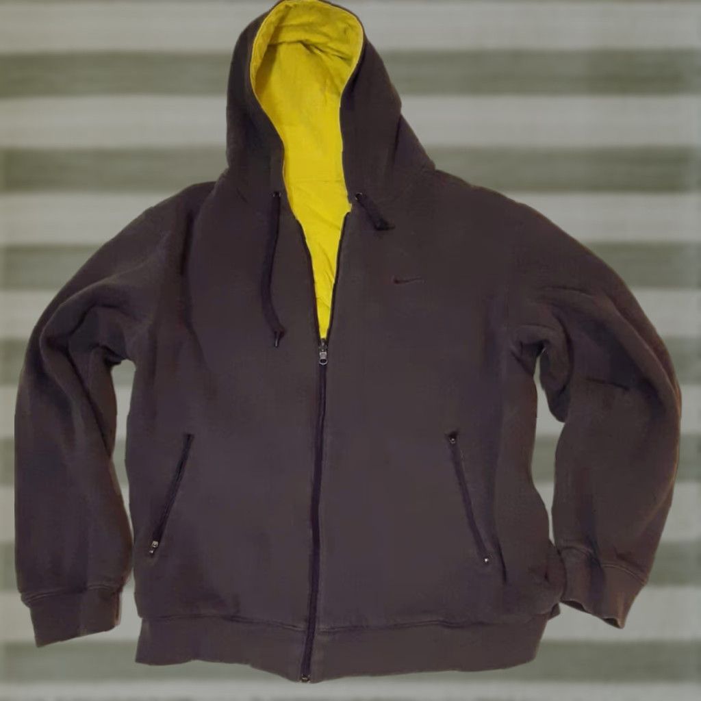Nike Pre-Owned Nike Reversable Hooded Jacket L Dark Green&Lime Green Men Hooded Outdoor Running & Jogging Size US L / EU 52-54 / 3 - 1 Thumbnail