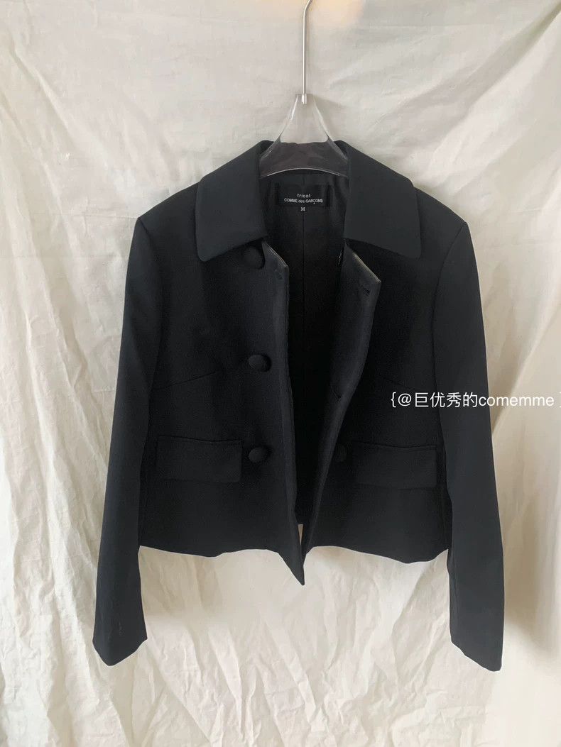 Comme des Garcons Comme Des Garcons Black Lapel Fake Double Breasted Long Sl Size M / US 6-8 / IT 42-44 - 7 Thumbnail