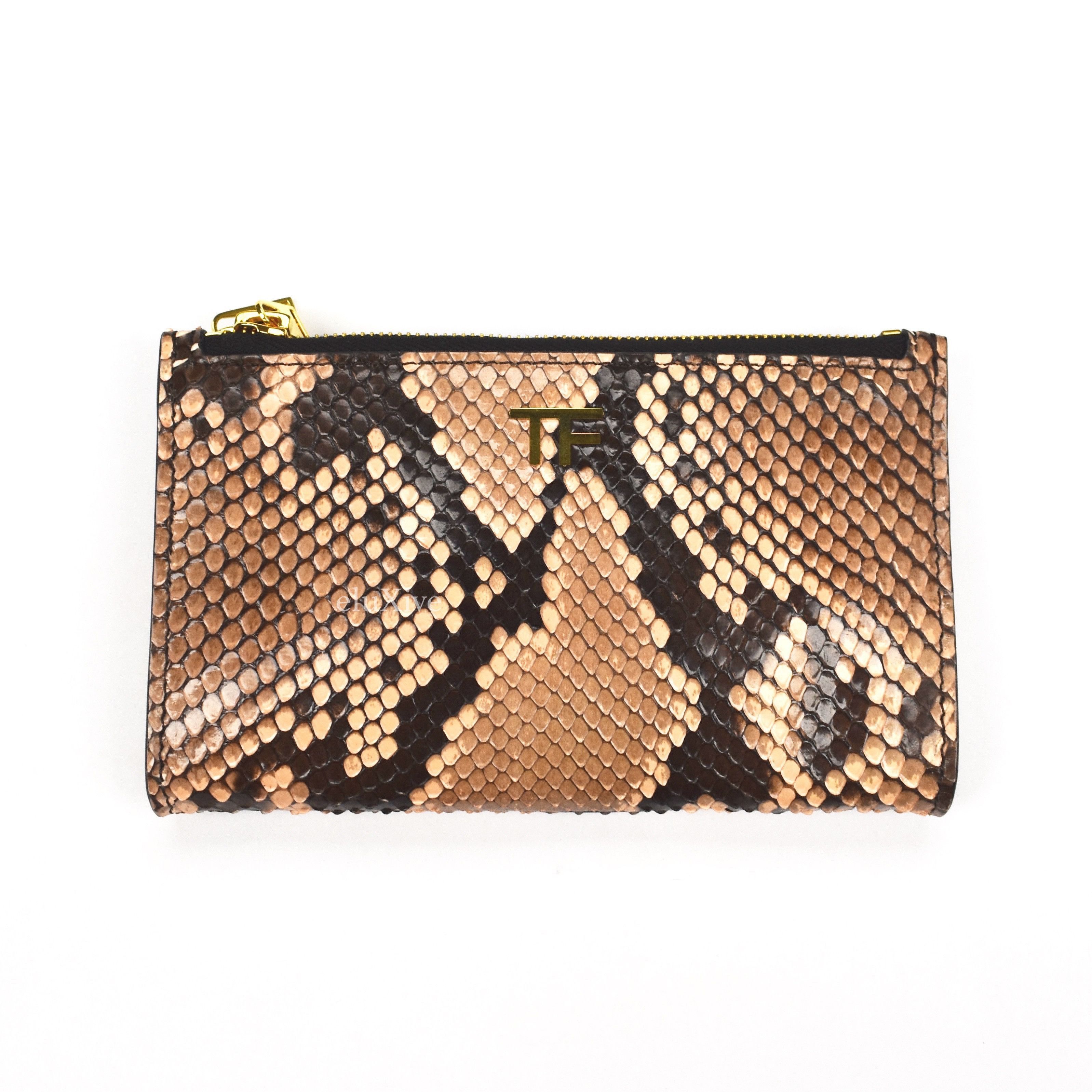 Tom Ford Tom Ford Blush Exotic Python Double Zip Wallet NWT Size ONE SIZE - 1 Preview