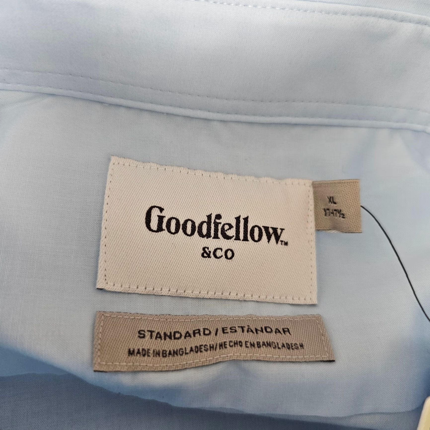 Vintage Goodfellow Shirt Mens XL Light Blue Cotton Blend Long Sleeve Button-Up Updated for Comfort and Workwear Size US XL / EU 56 / 4 - 4 Thumbnail