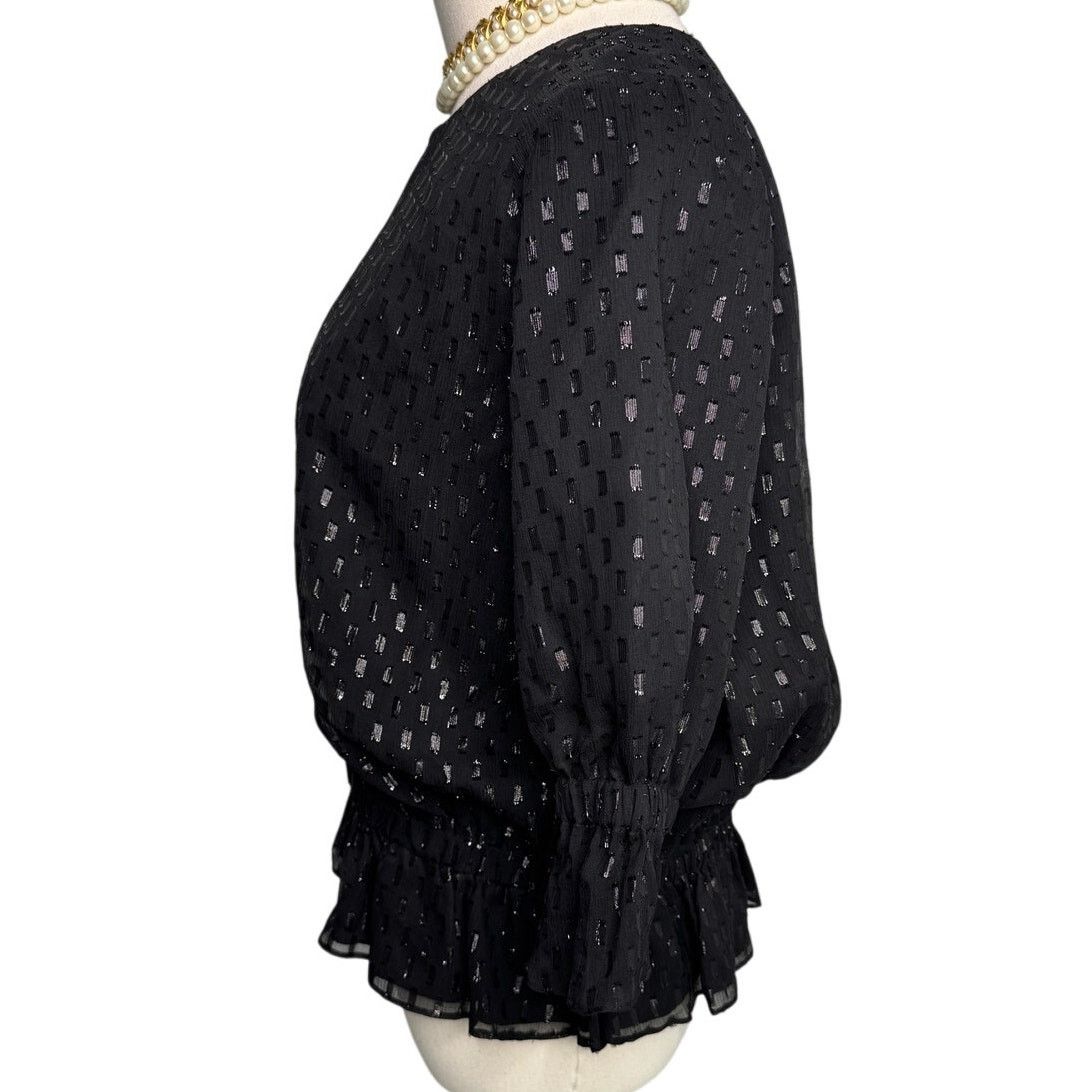Halston Heritage Halston Heritage silk romantic poets blouse black size 2 Size XS / US 0-2 / IT 36-38 - 3 Thumbnail