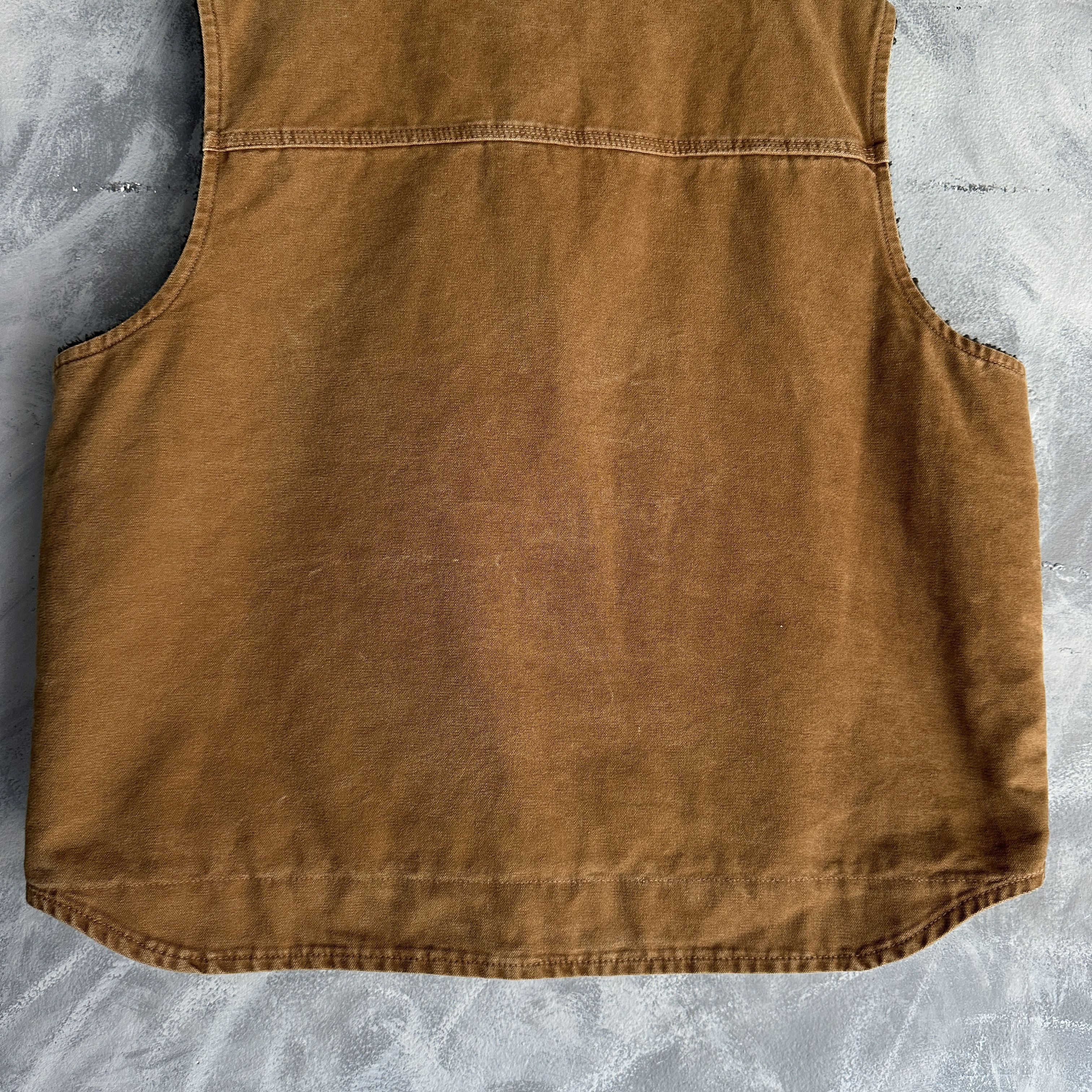 Carhartt Carhartt Sherpa Fleece Lined Vest Mens Canvas Mock Neck Size US XL / EU 56 / 4 - 10 Thumbnail