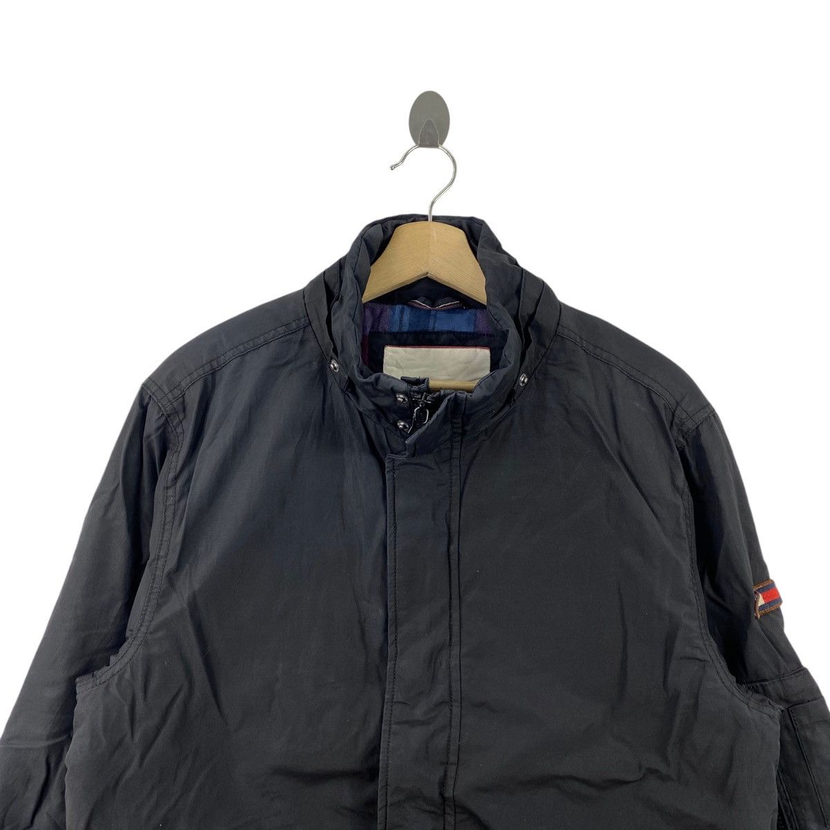 Tommy Hilfiger Vintage TOMMY HILFIGER Denim Black Bomber Jacket Size US M / EU 48-50 / 2 - 2 Thumbnail